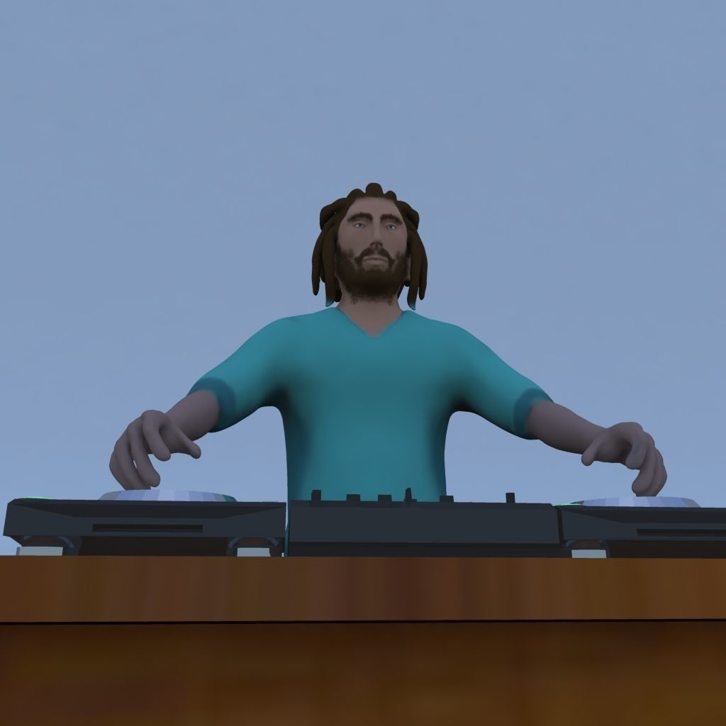 Dj Deejay Trance 3D model_1