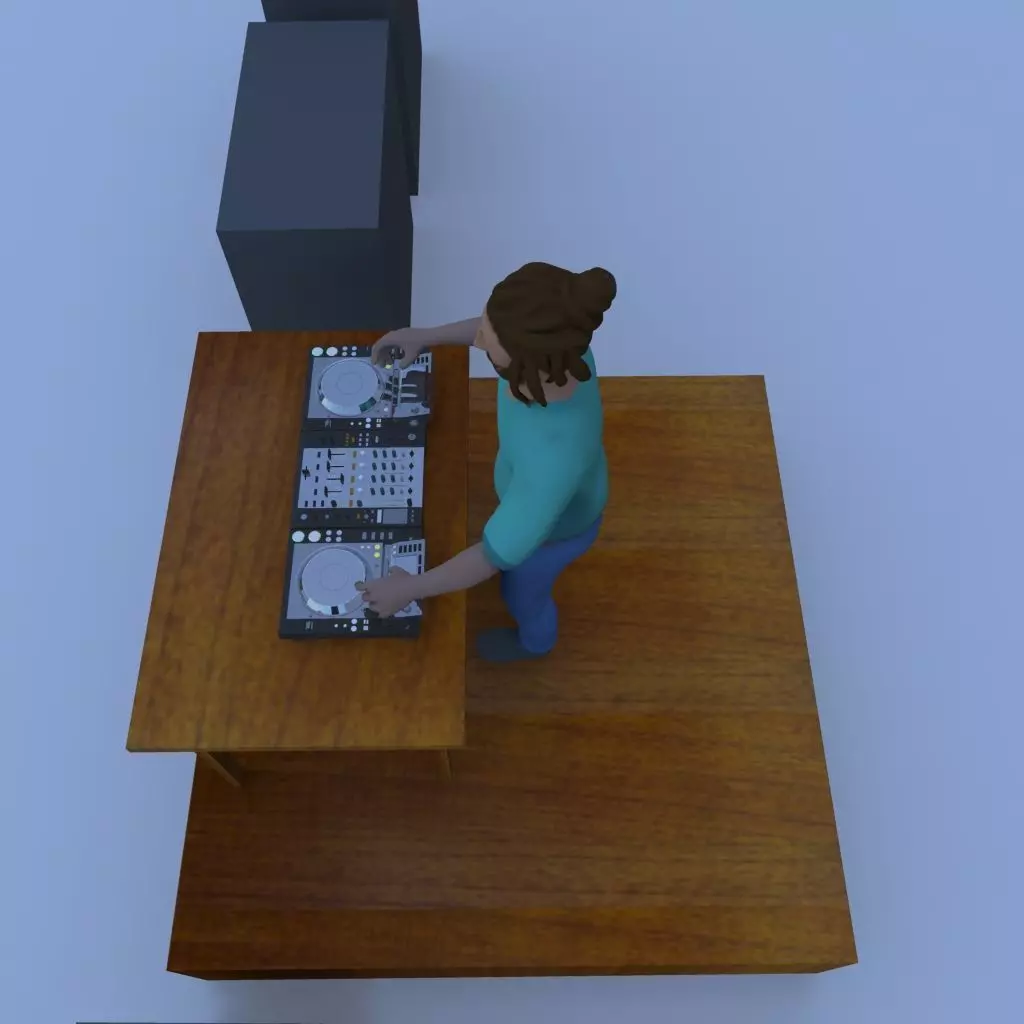 Dj Deejay Trance 3D model_0