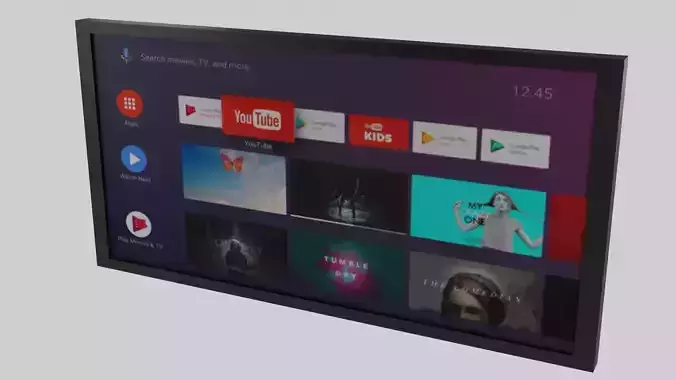 TV-Low Poly smart tv with android apps