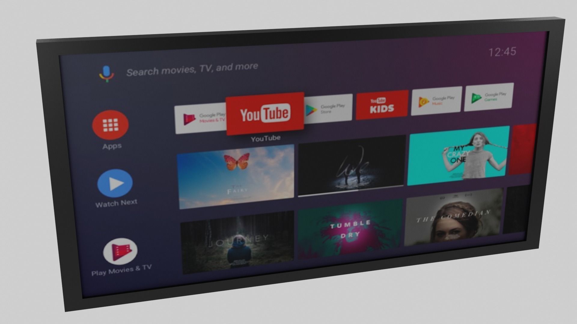 TV-Low Poly smart tv with android apps Free low-poly 3D model_1