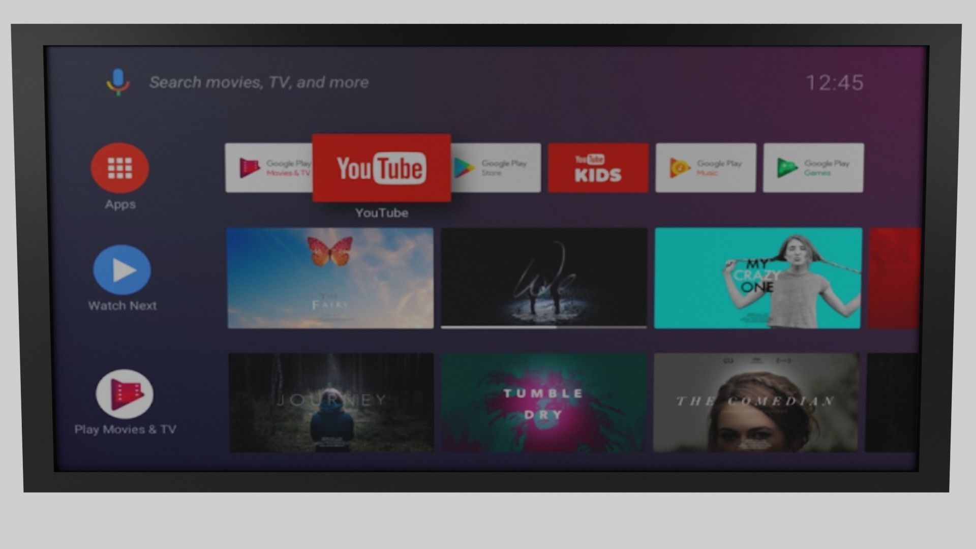 TV-Low Poly smart tv with android apps Free low-poly 3D model_2