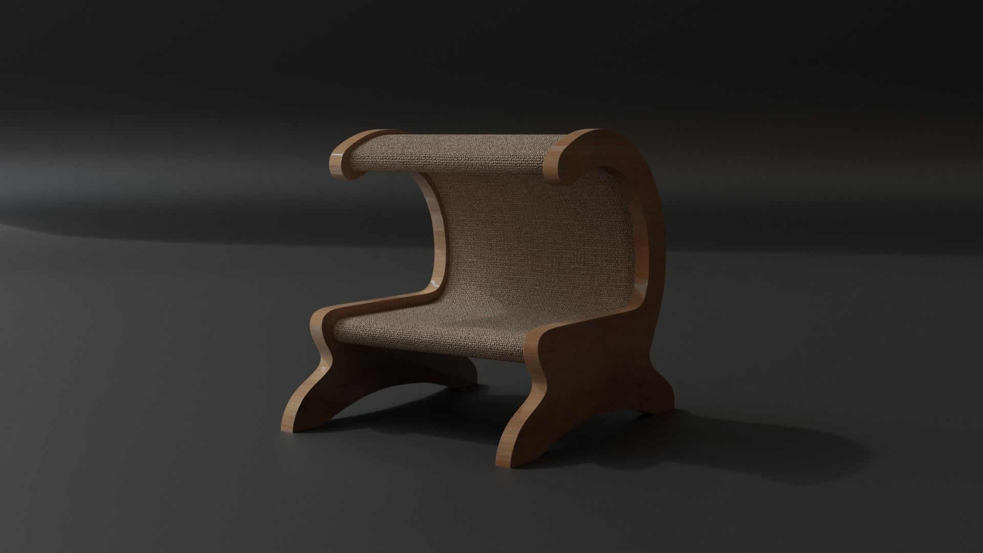 Cat Bed Scratcher 3D model_21