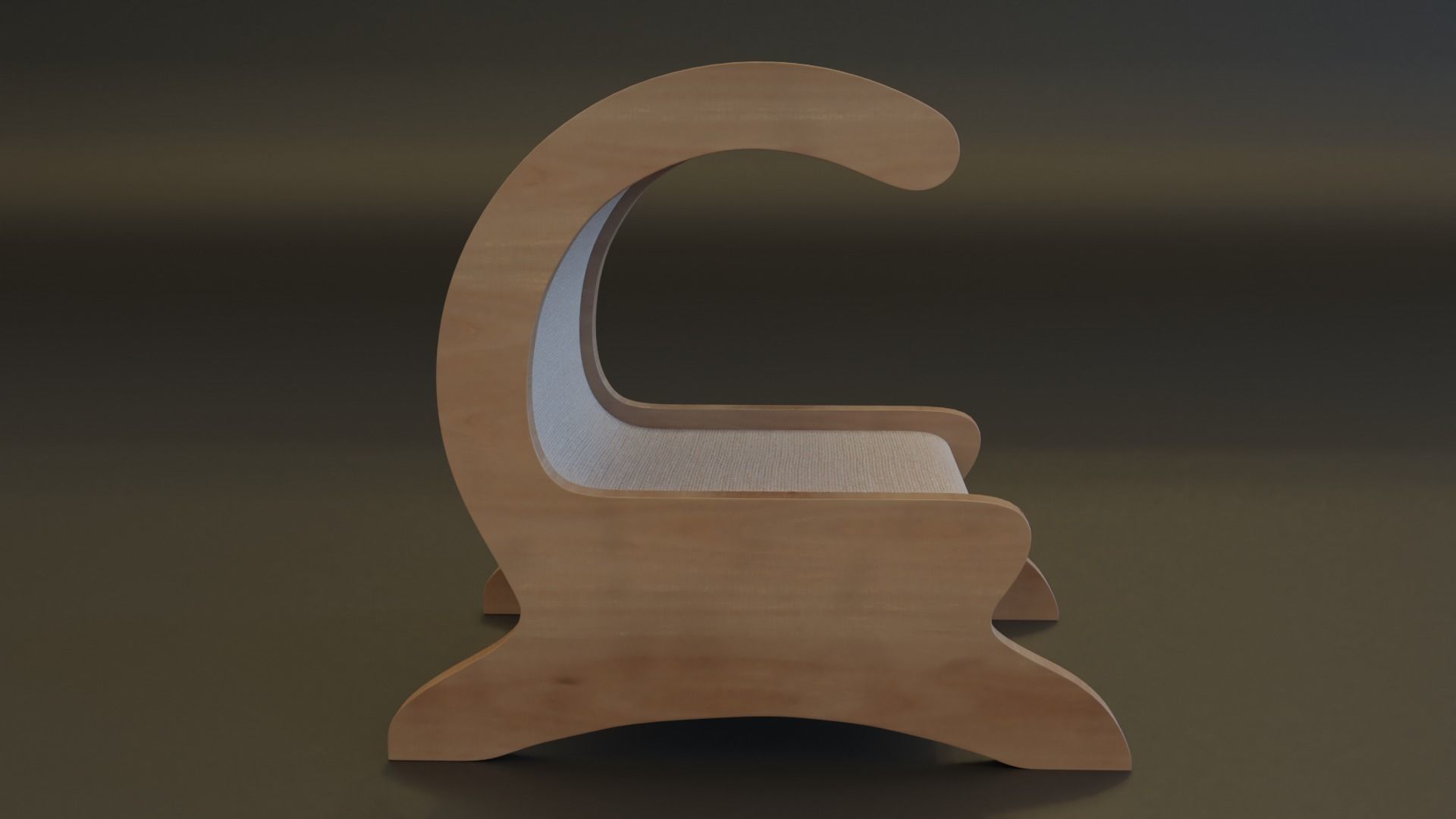 Cat Bed Scratcher 3D model_6