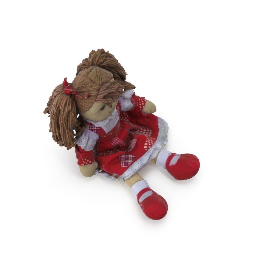 Plush Doll - Medium and High Poly Version 3D model_3