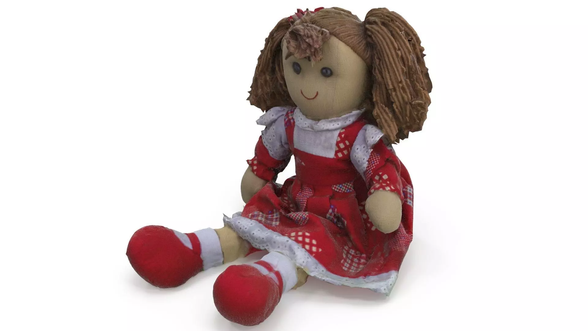 Plush Doll - Medium and High Poly Version 3D model_0