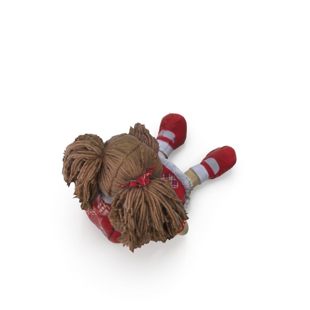 Plush Doll - Medium and High Poly Version 3D model_15