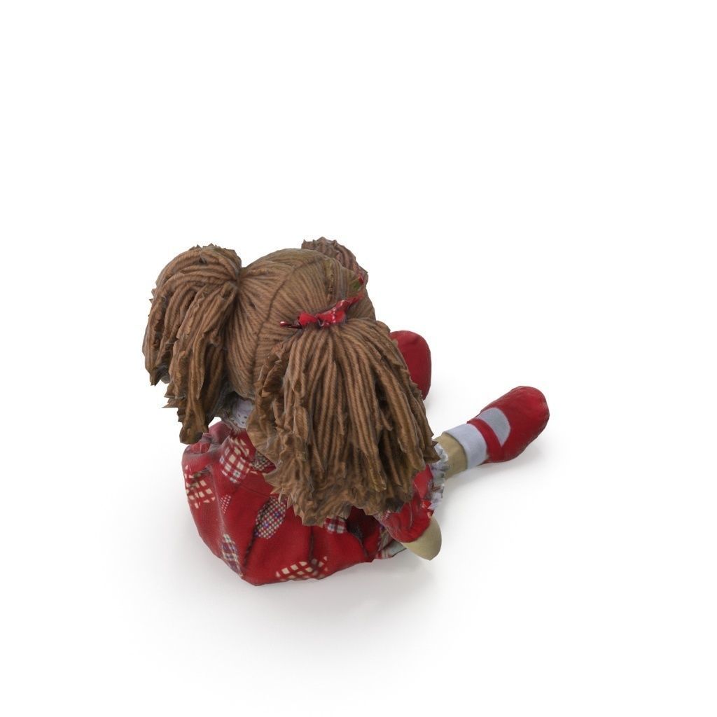 Plush Doll - Medium and High Poly Version 3D model_6