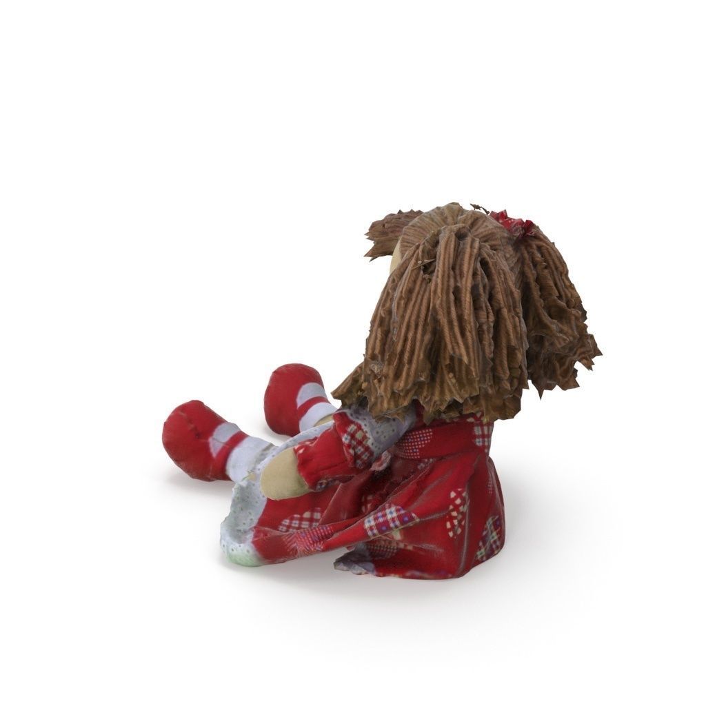 Plush Doll - Medium and High Poly Version 3D model_9