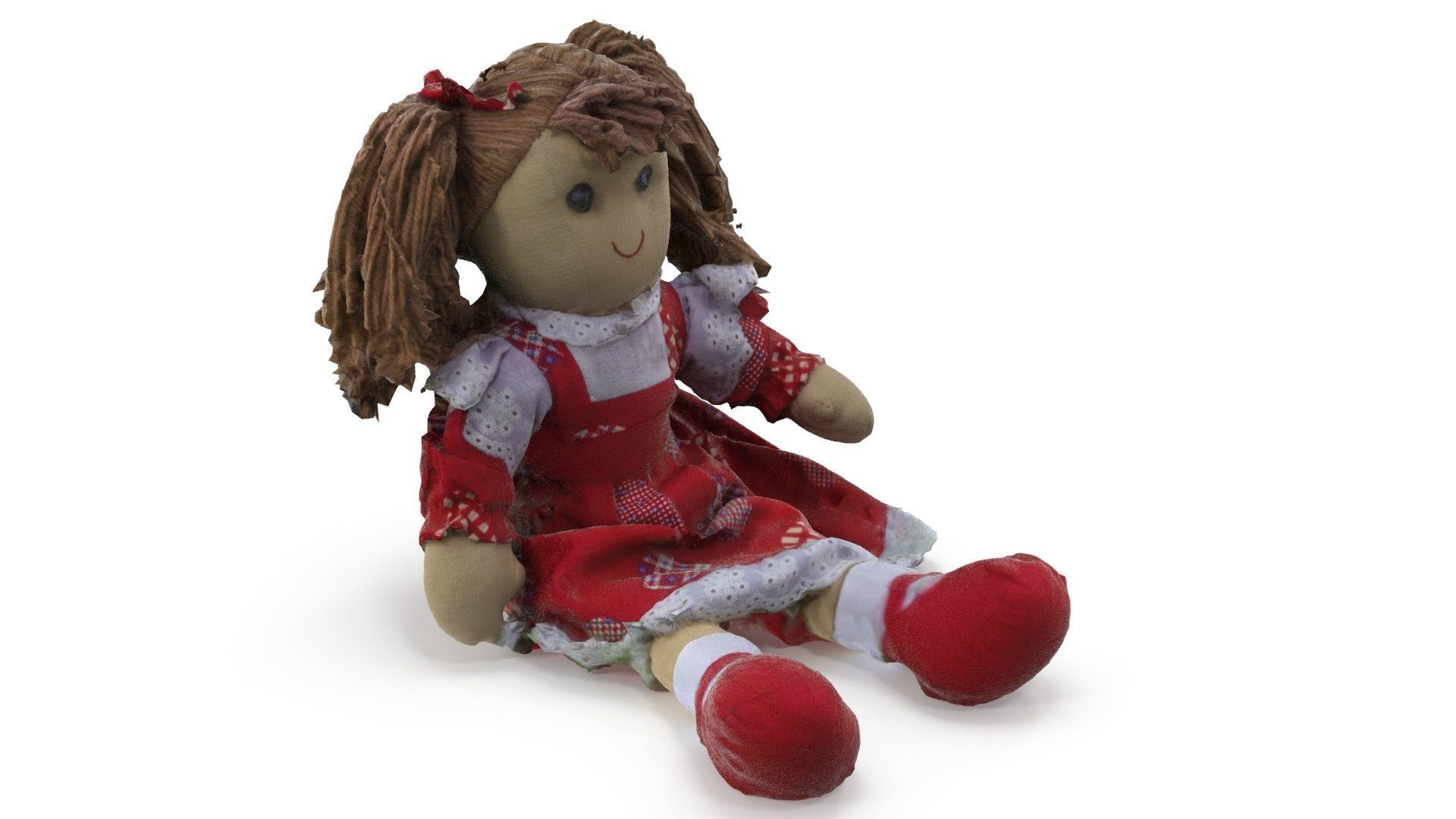 Plush Doll - Medium and High Poly Version 3D model_1