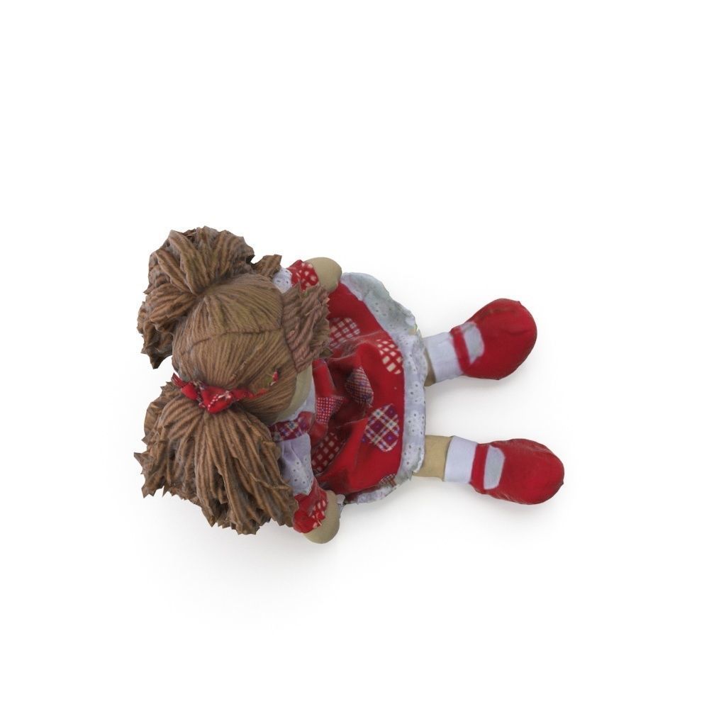 Plush Doll - Medium and High Poly Version 3D model_14