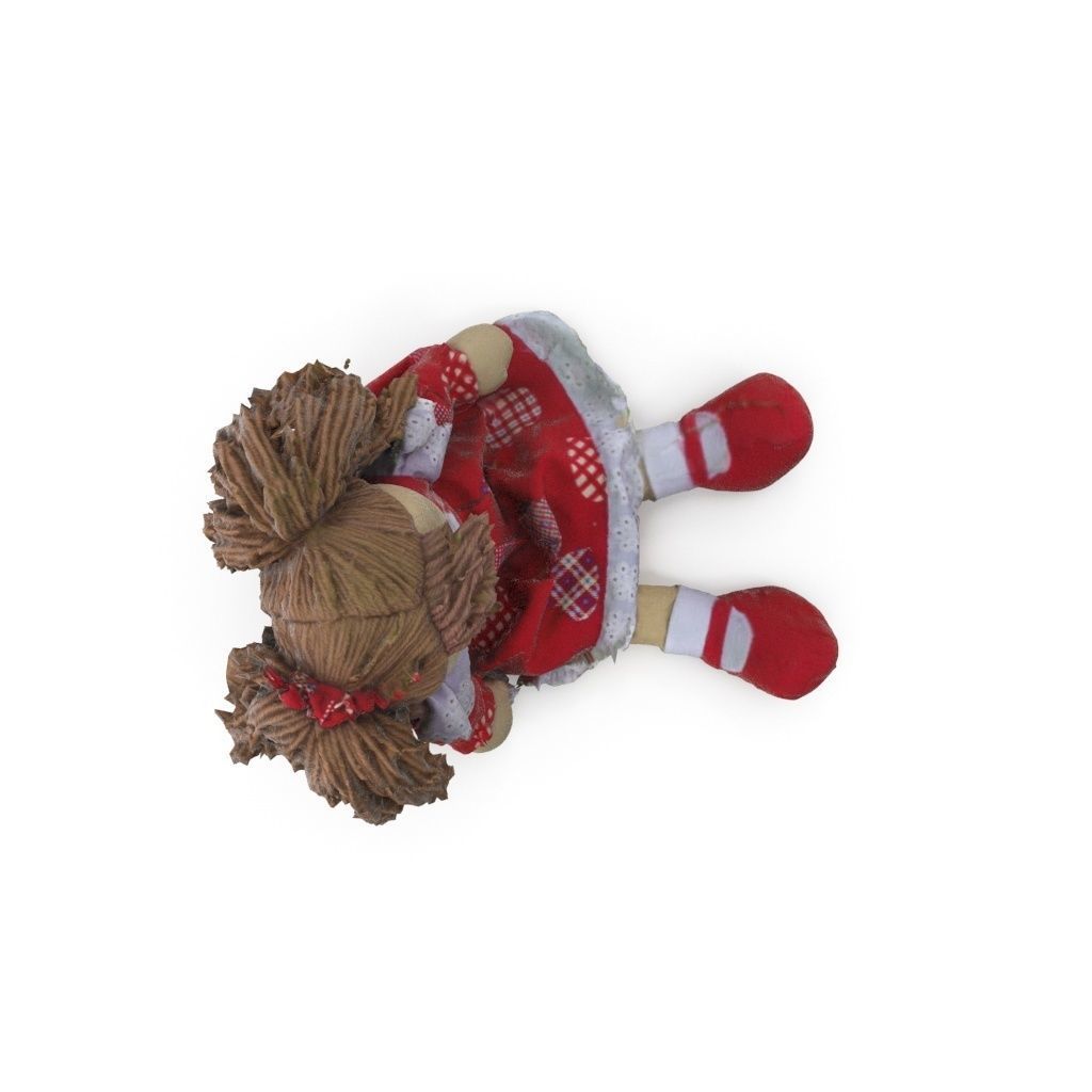 Plush Doll - Medium and High Poly Version 3D model_13