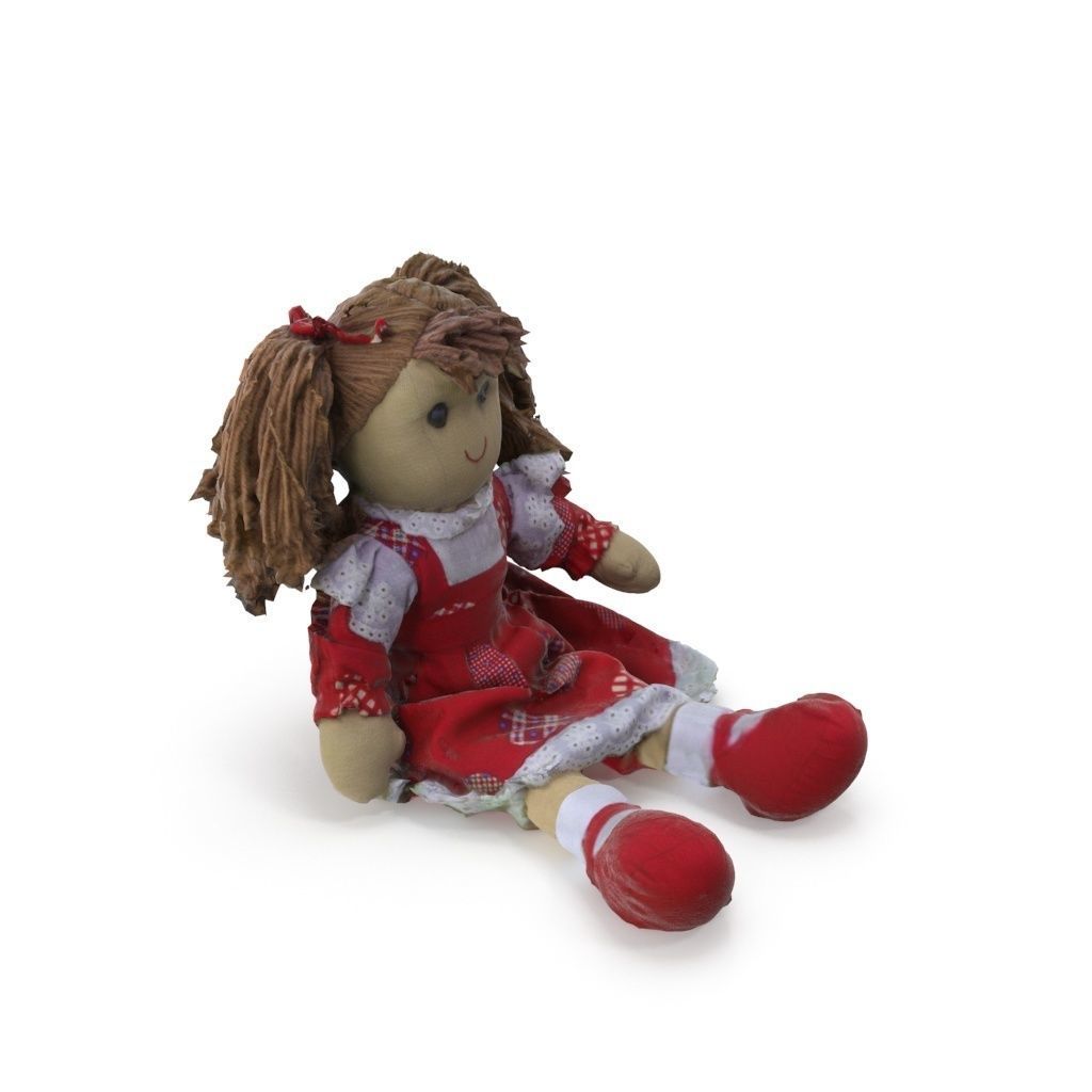 Plush Doll - Medium and High Poly Version 3D model_7