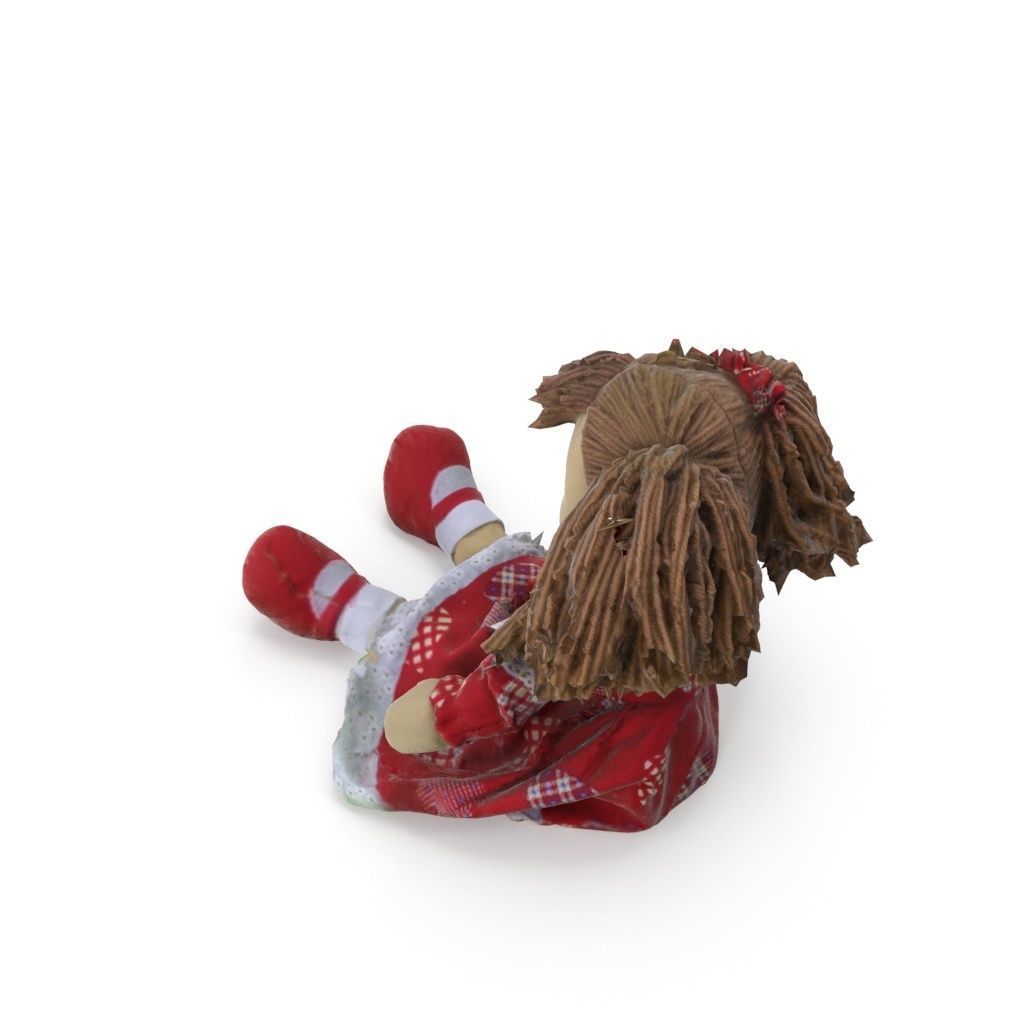 Plush Doll - Medium and High Poly Version 3D model_5