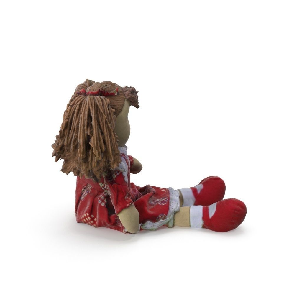 Plush Doll - Medium and High Poly Version 3D model_10