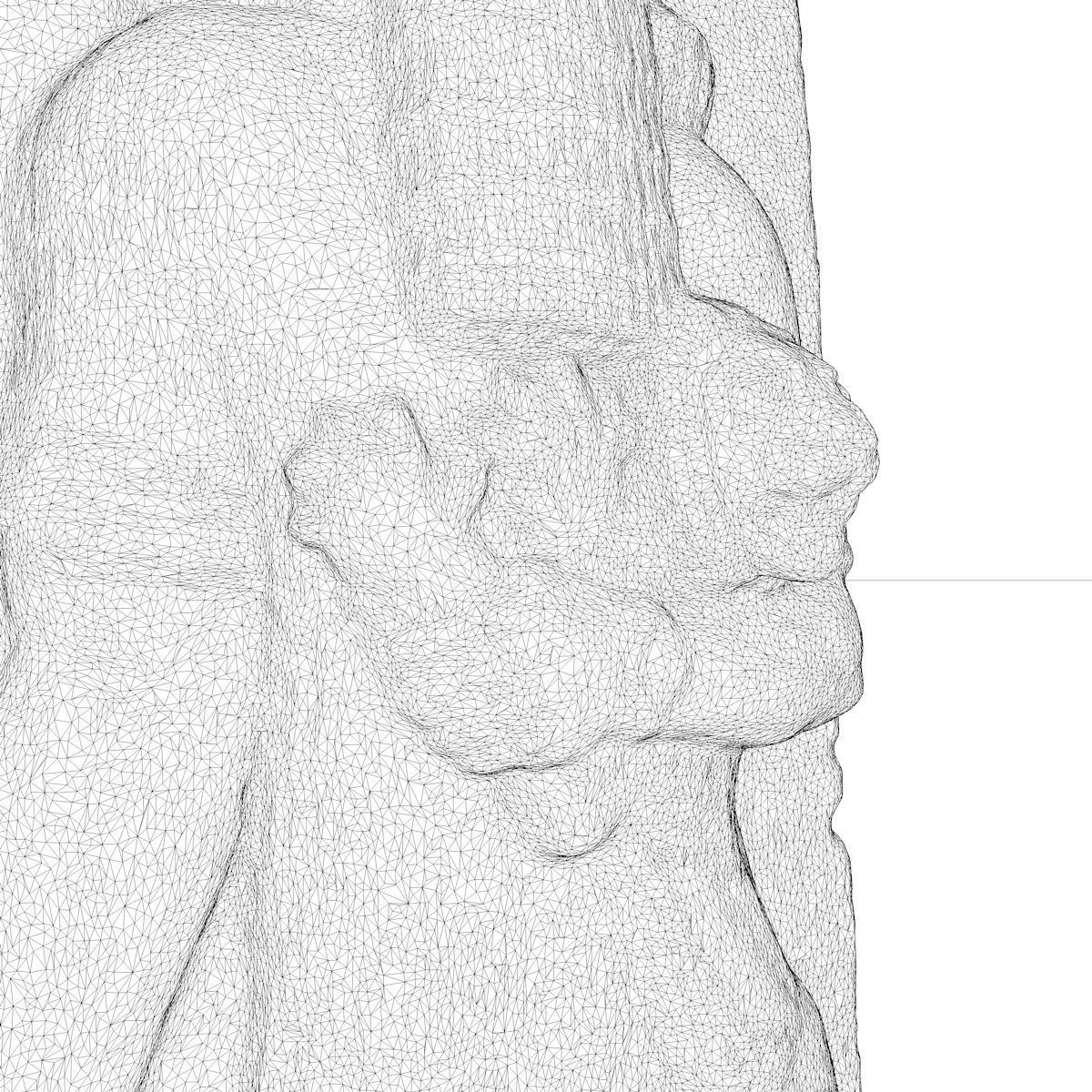 ASSYRIAN - GILGAMESH HERO OVERPOWERING A LION Low-poly 3D model_13