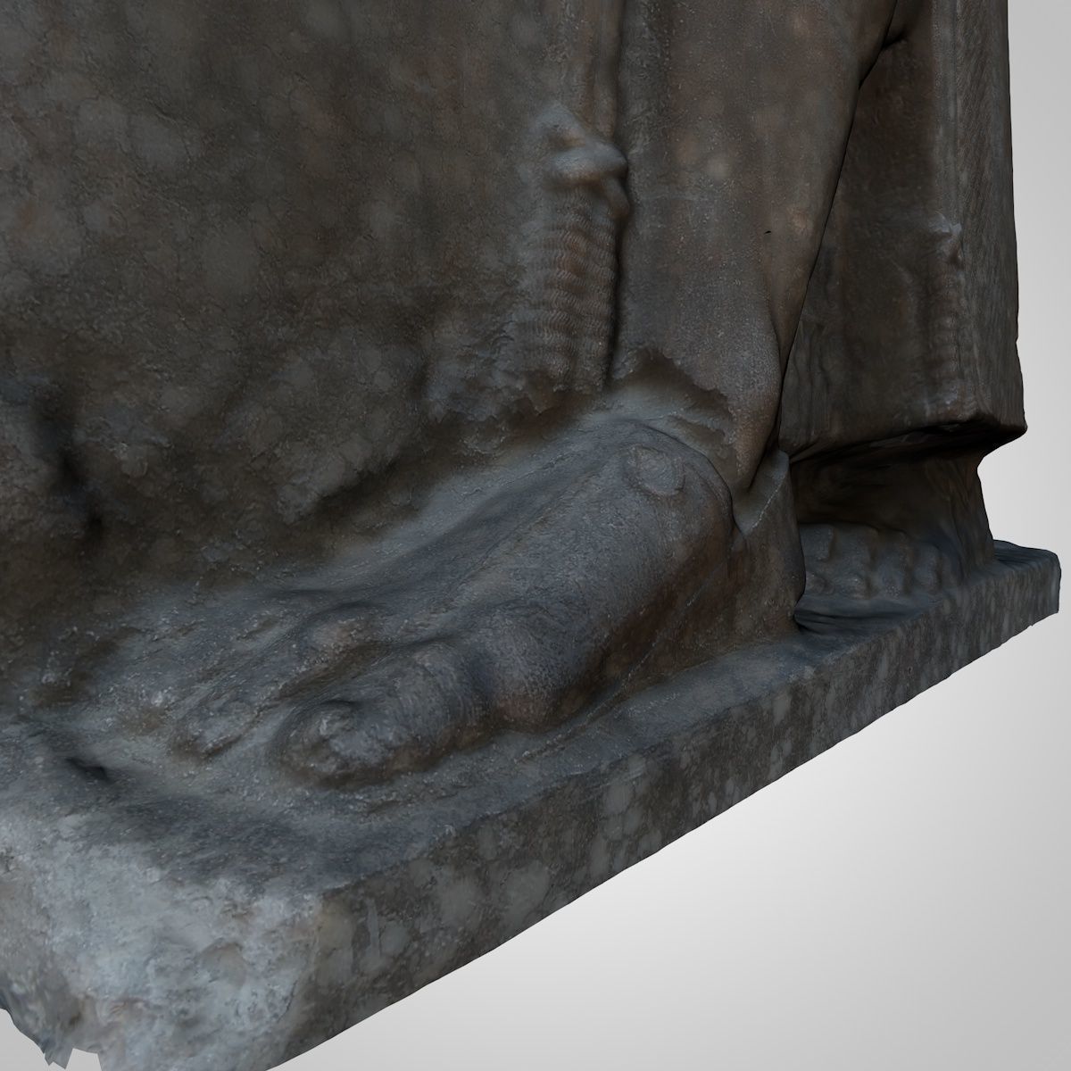 ASSYRIAN - GILGAMESH HERO OVERPOWERING A LION Low-poly 3D model_16