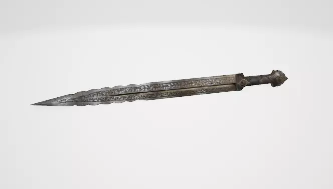 Decorated dagger Free 3D model