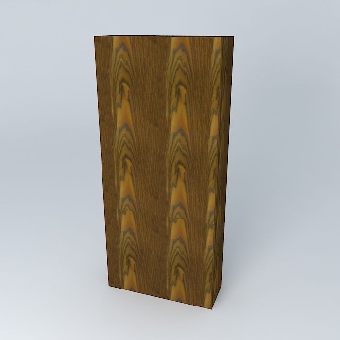 Bookshelf wooden bookcase Free 3D model_1