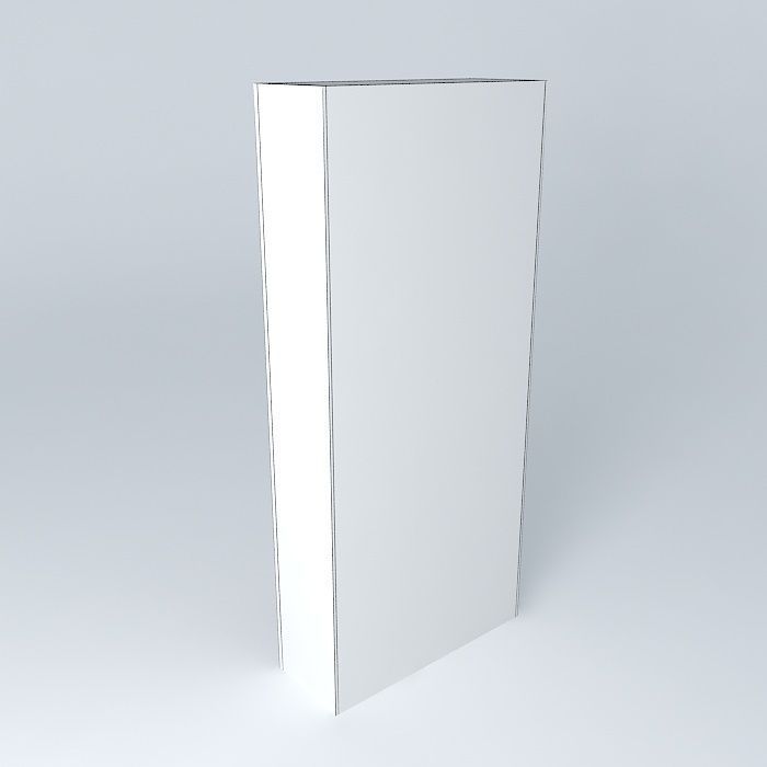 Bookshelf wooden bookcase Free 3D model_4