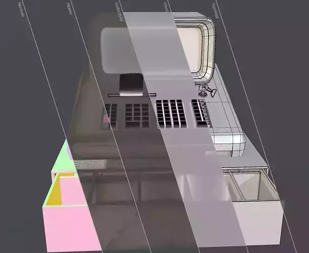 Counter Machine or Cash register Low-poly 3D model