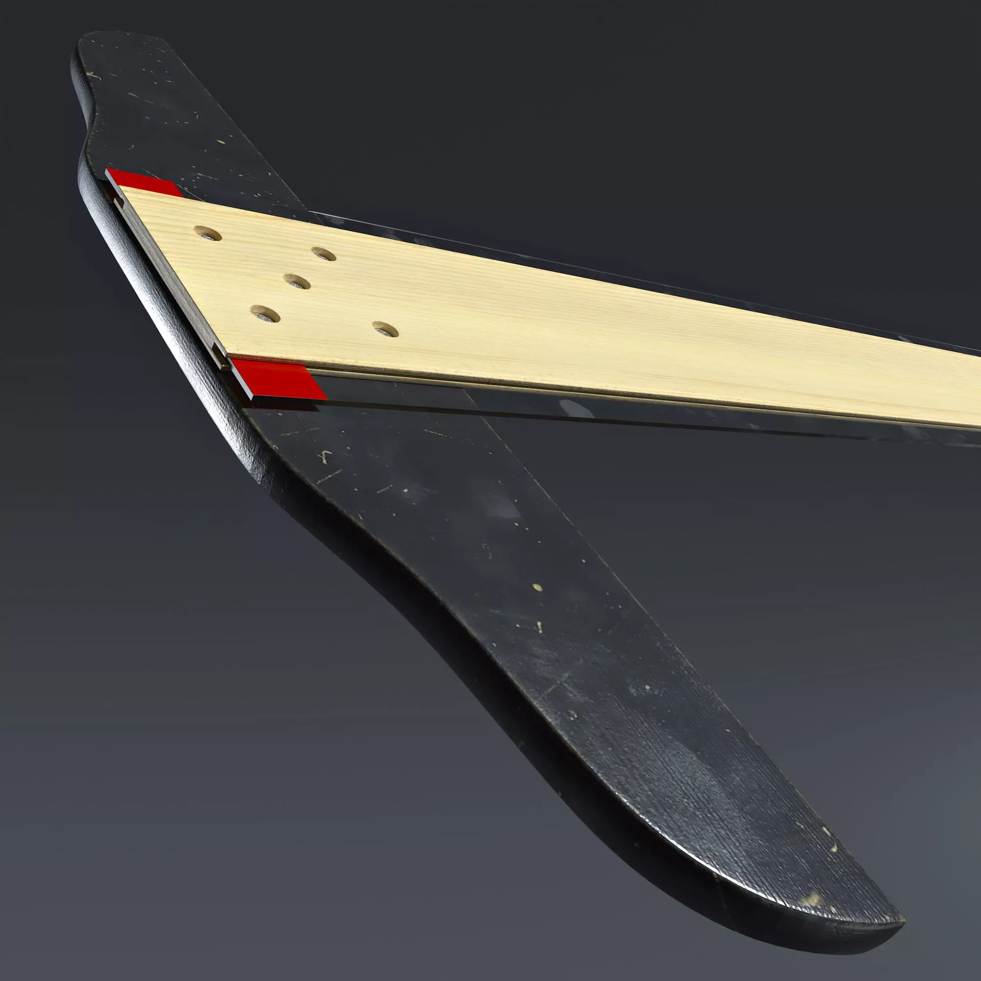 T-ruler skateboard slalom board Free 3D model