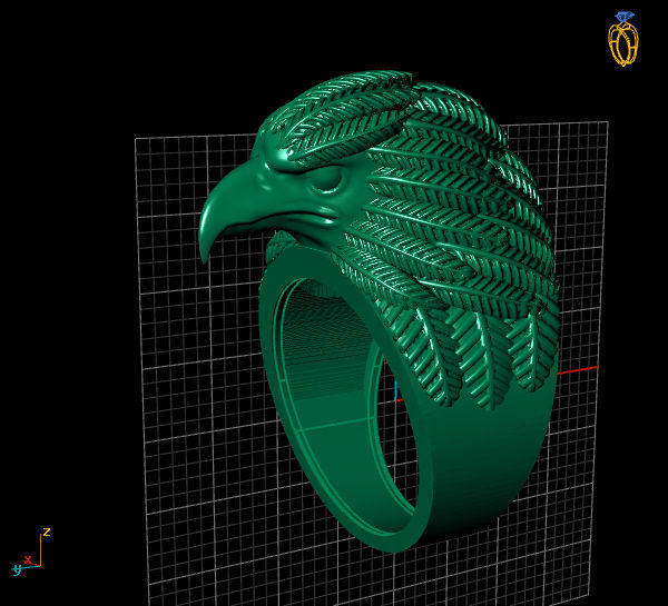 RING EAGLE 3D print model_1