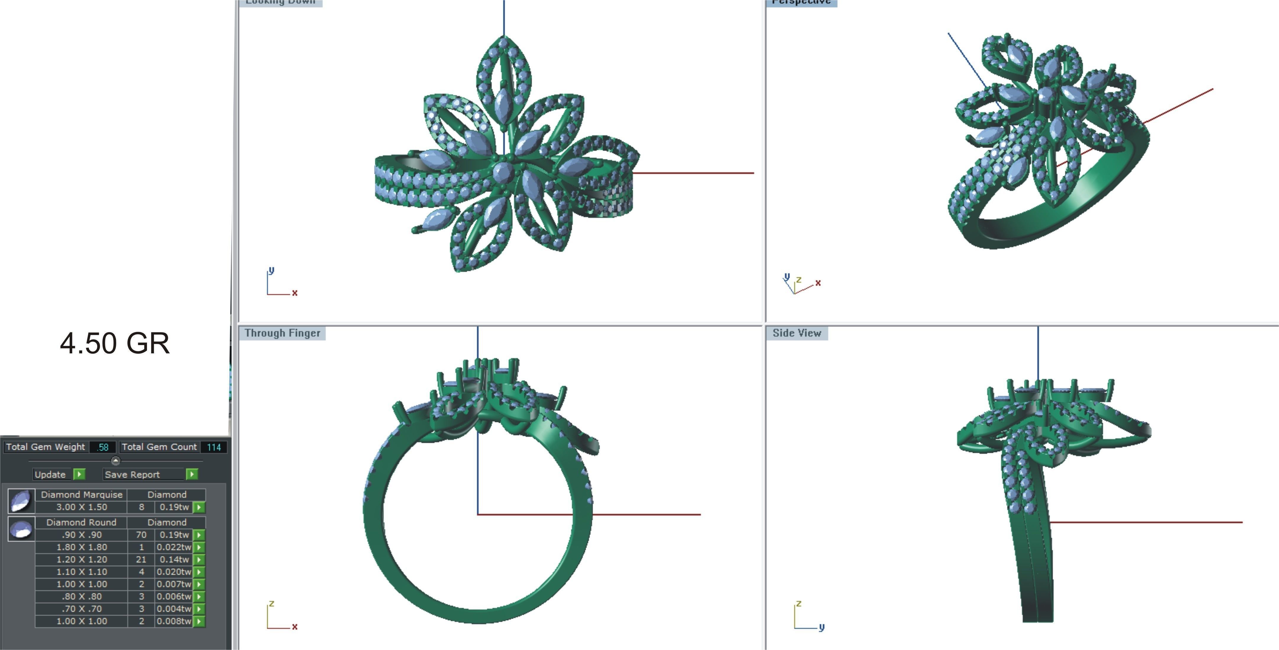 Women ring 3dm stl render detail 3D print model 3D print model_1