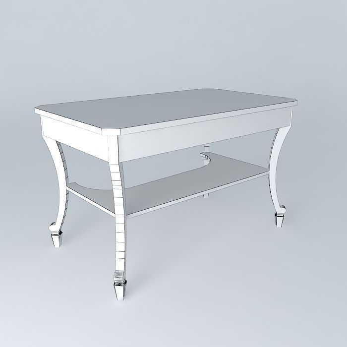 Writing Desk Free 3D model_4