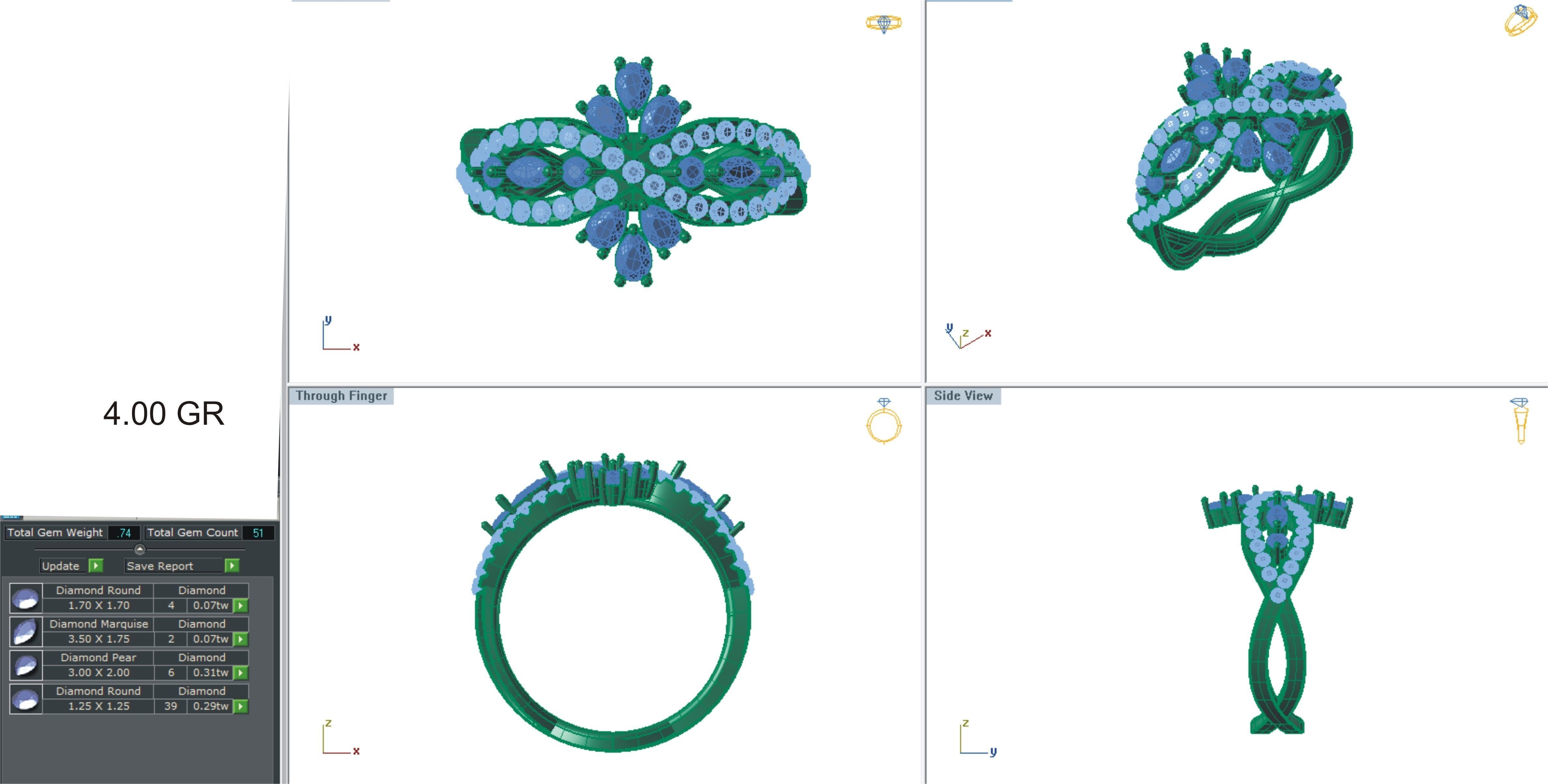 Women ring 3dm stl render detail 3D print model 3D print model_1