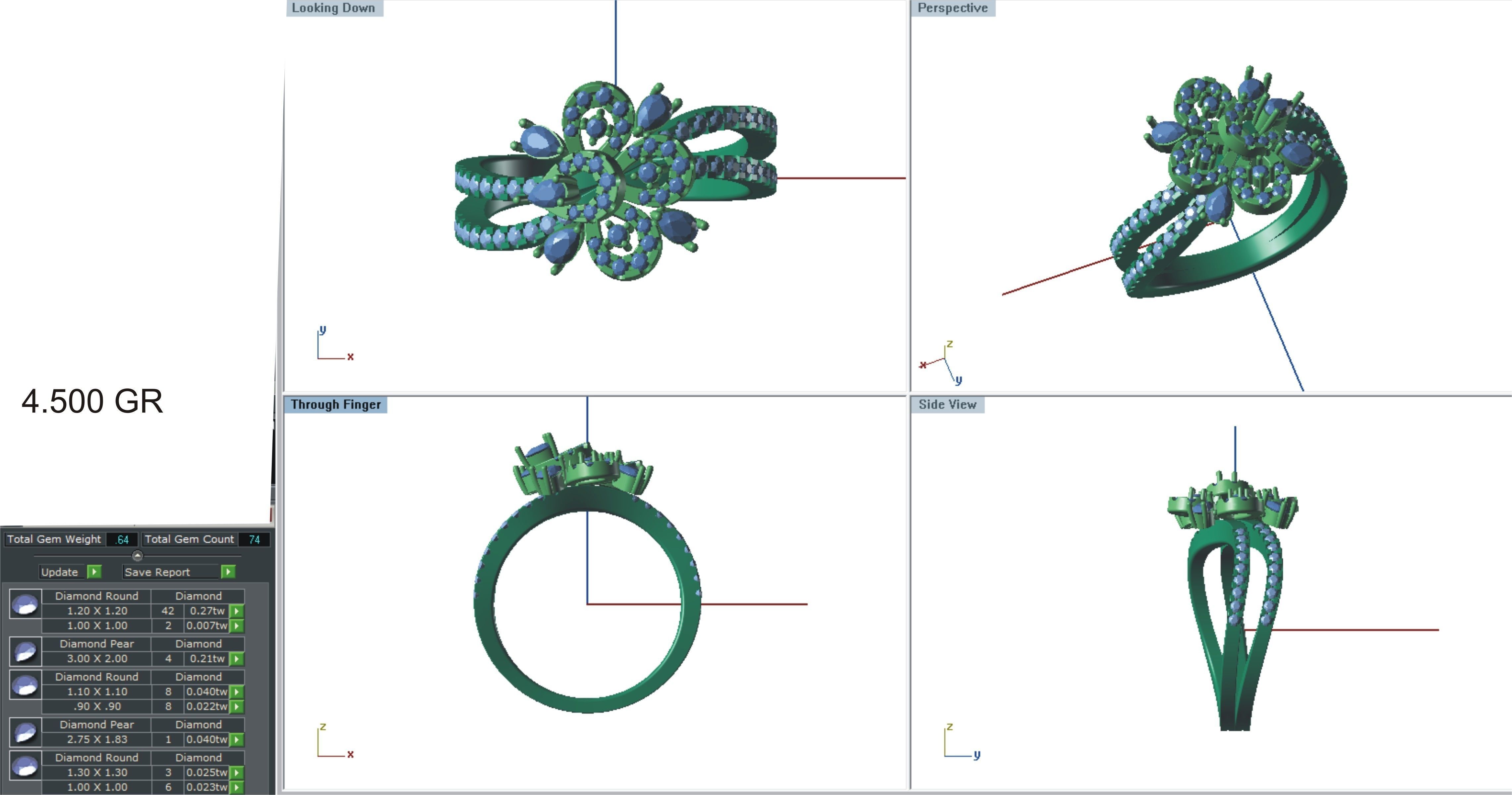 Women ring 3dm stl render detail 3D print model 3D print model_1