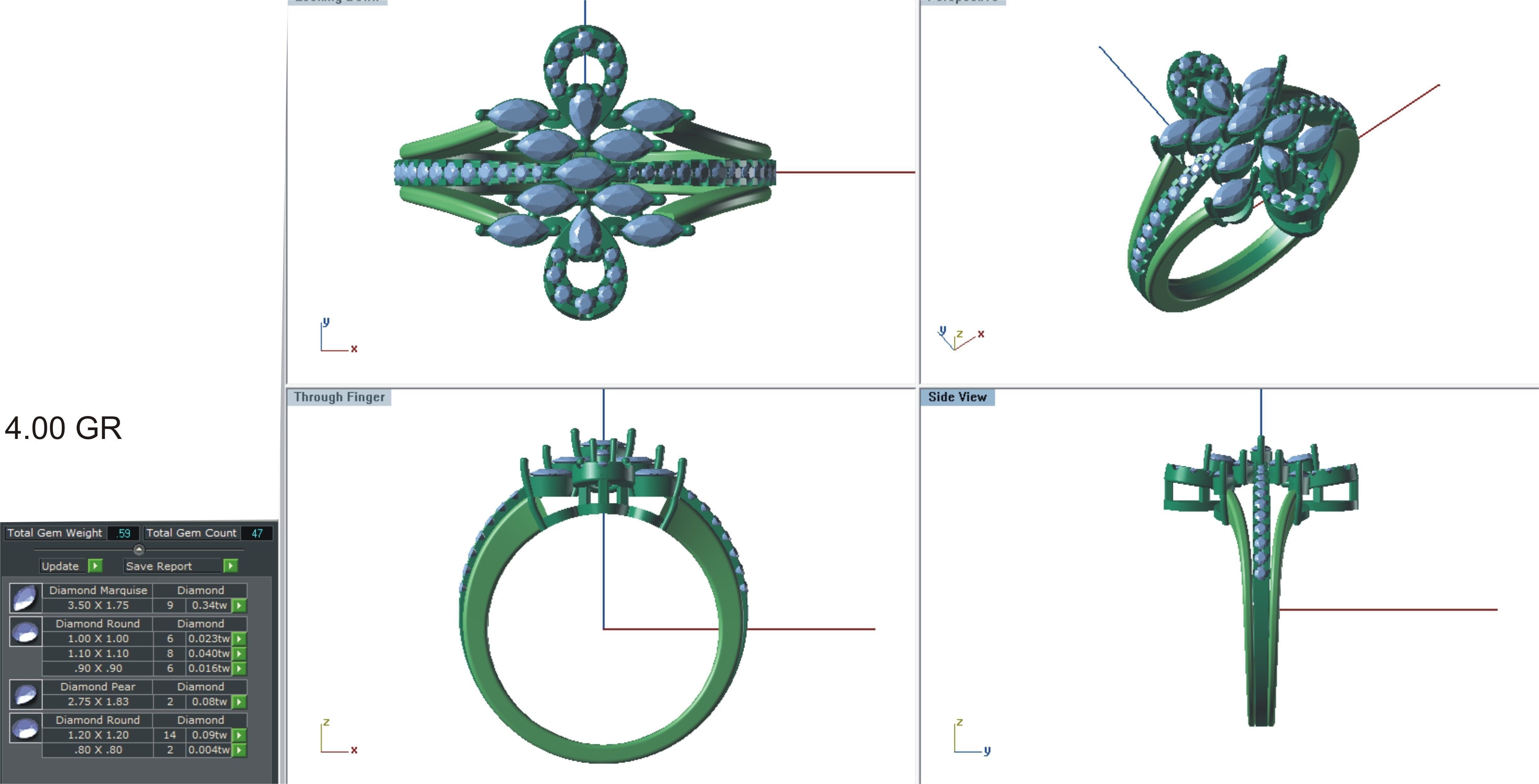 Women ring 3dm stl render detail 3D print model 3D print model_1