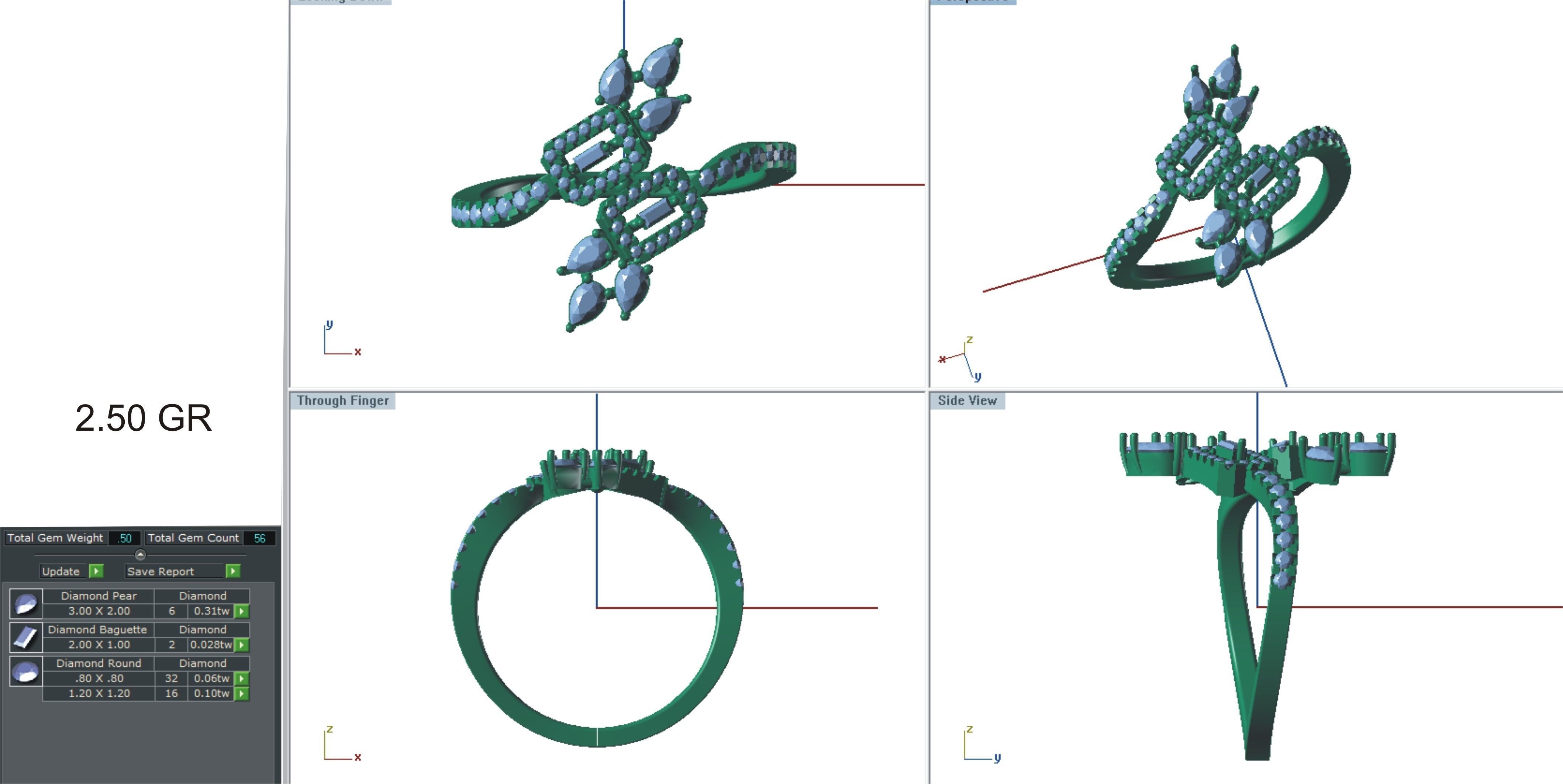 Women ring 3dm stl render detail 3D print model 3D print model_1