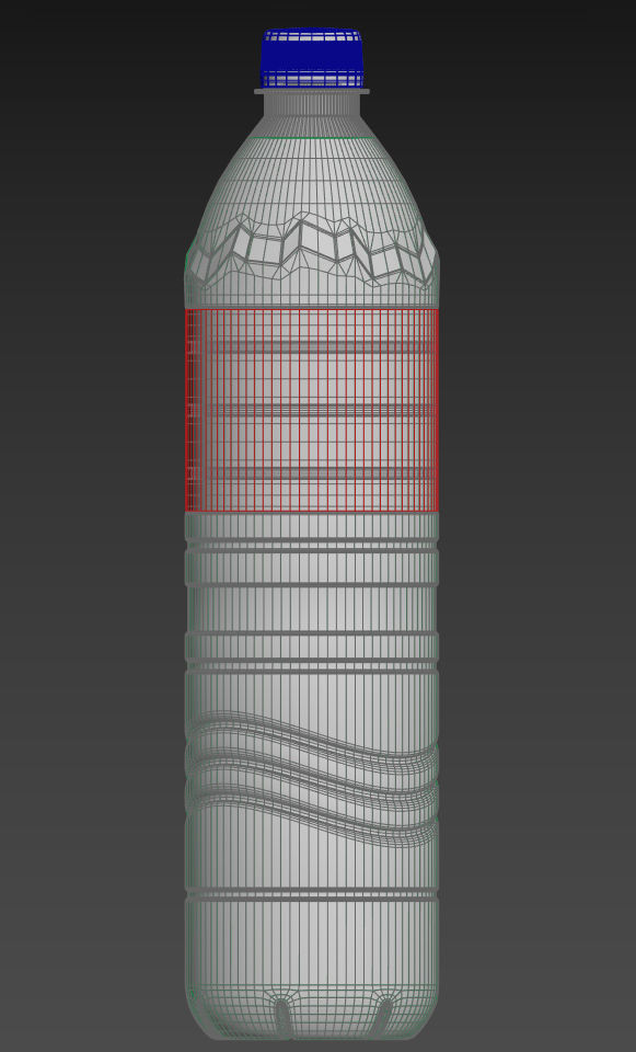 Pack of 2 bottle Evian 50cl and 150cl 3D model_8