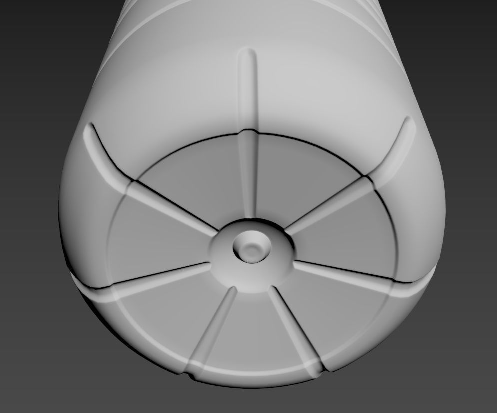 Pack of 2 bottle Evian 50cl and 150cl 3D model_11