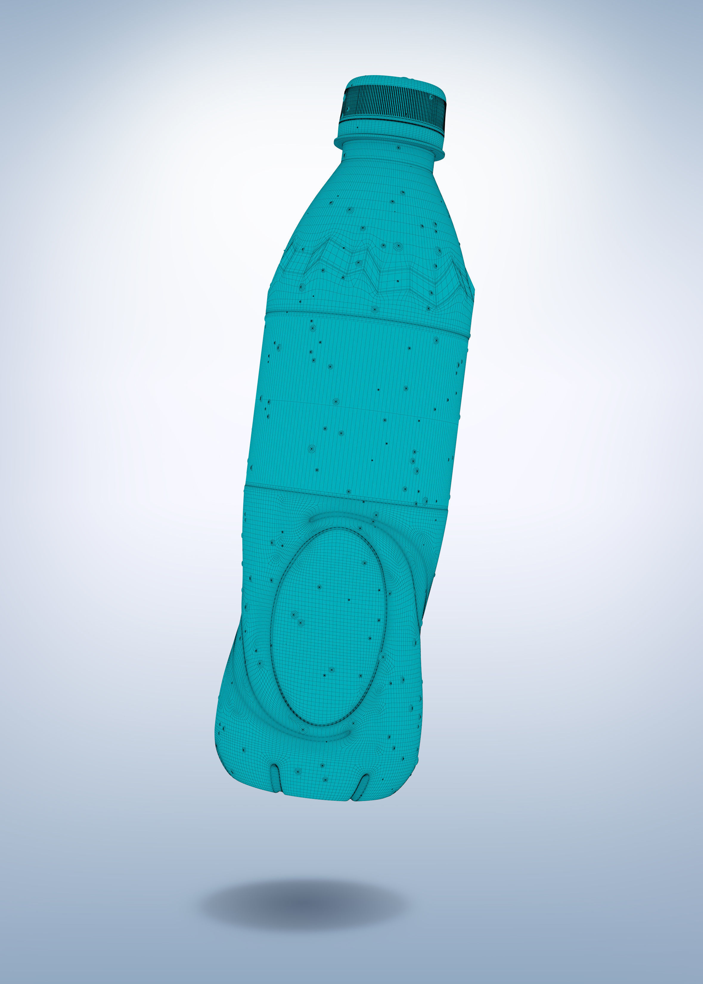 Pack of 2 bottle Evian 50cl and 150cl 3D model_6