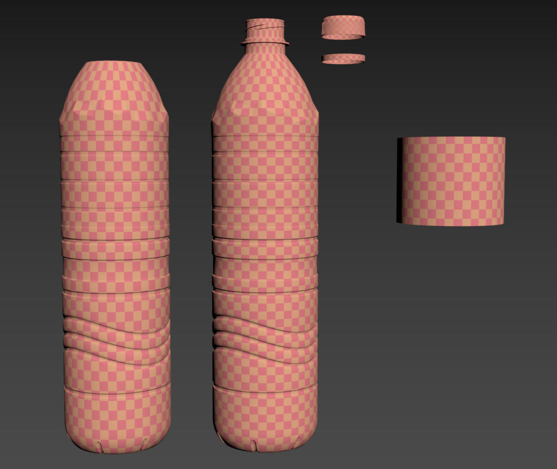 Pack of 2 bottle Evian 50cl and 150cl 3D model_13