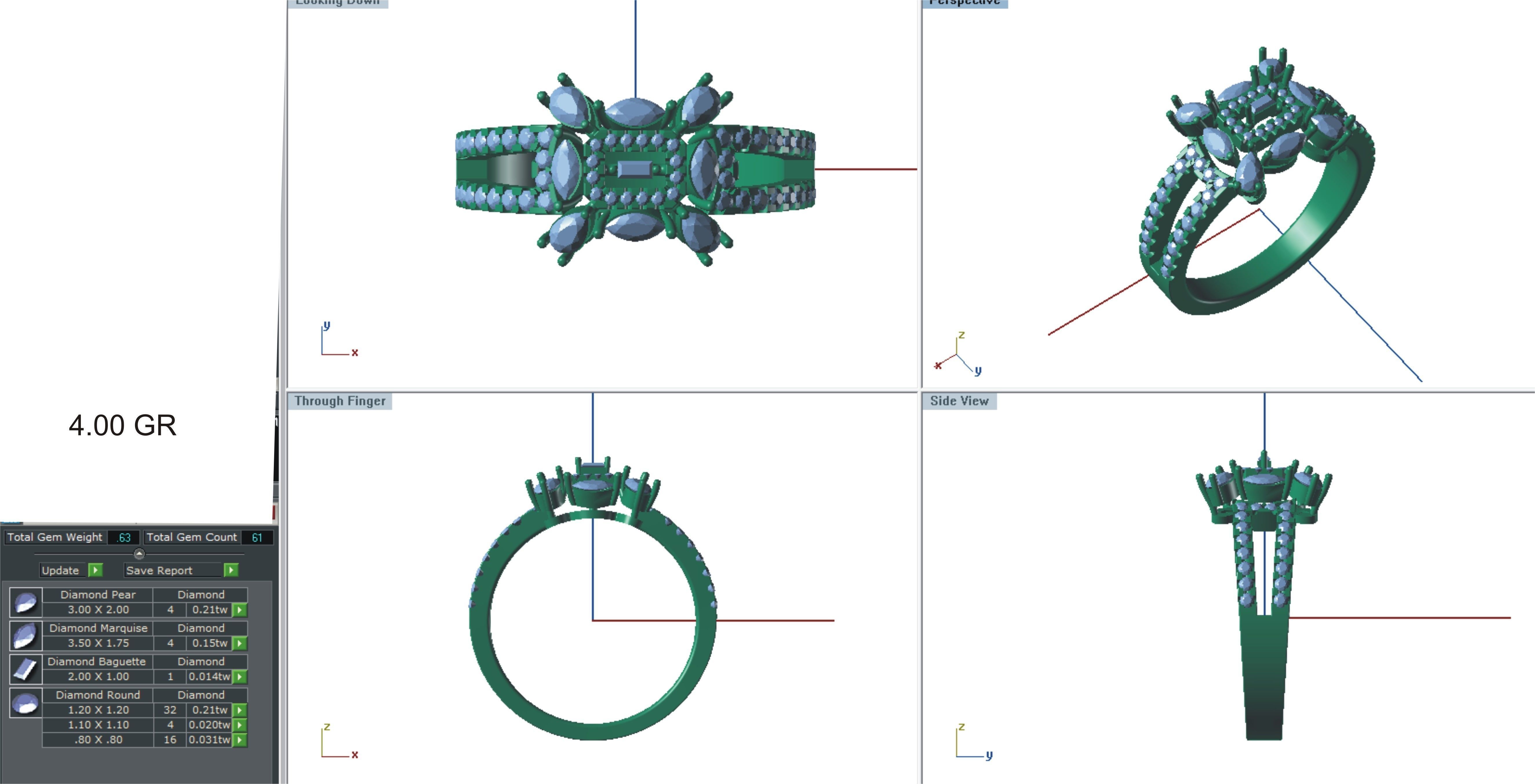 Women ring 3dm stl render detail 3D print model 3D print model_1