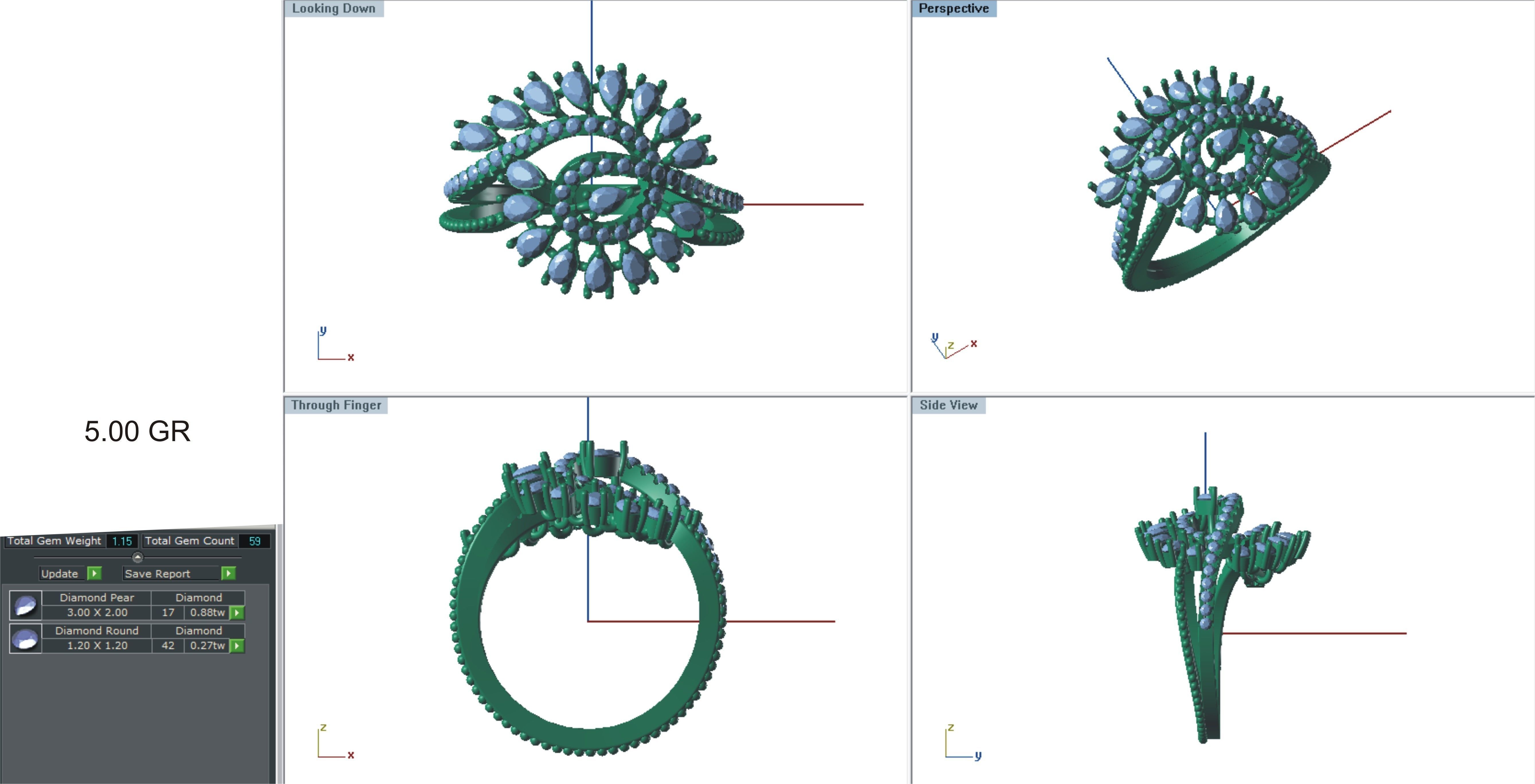 Women ring 3dm stl render detail 3D print model 3D print model_1