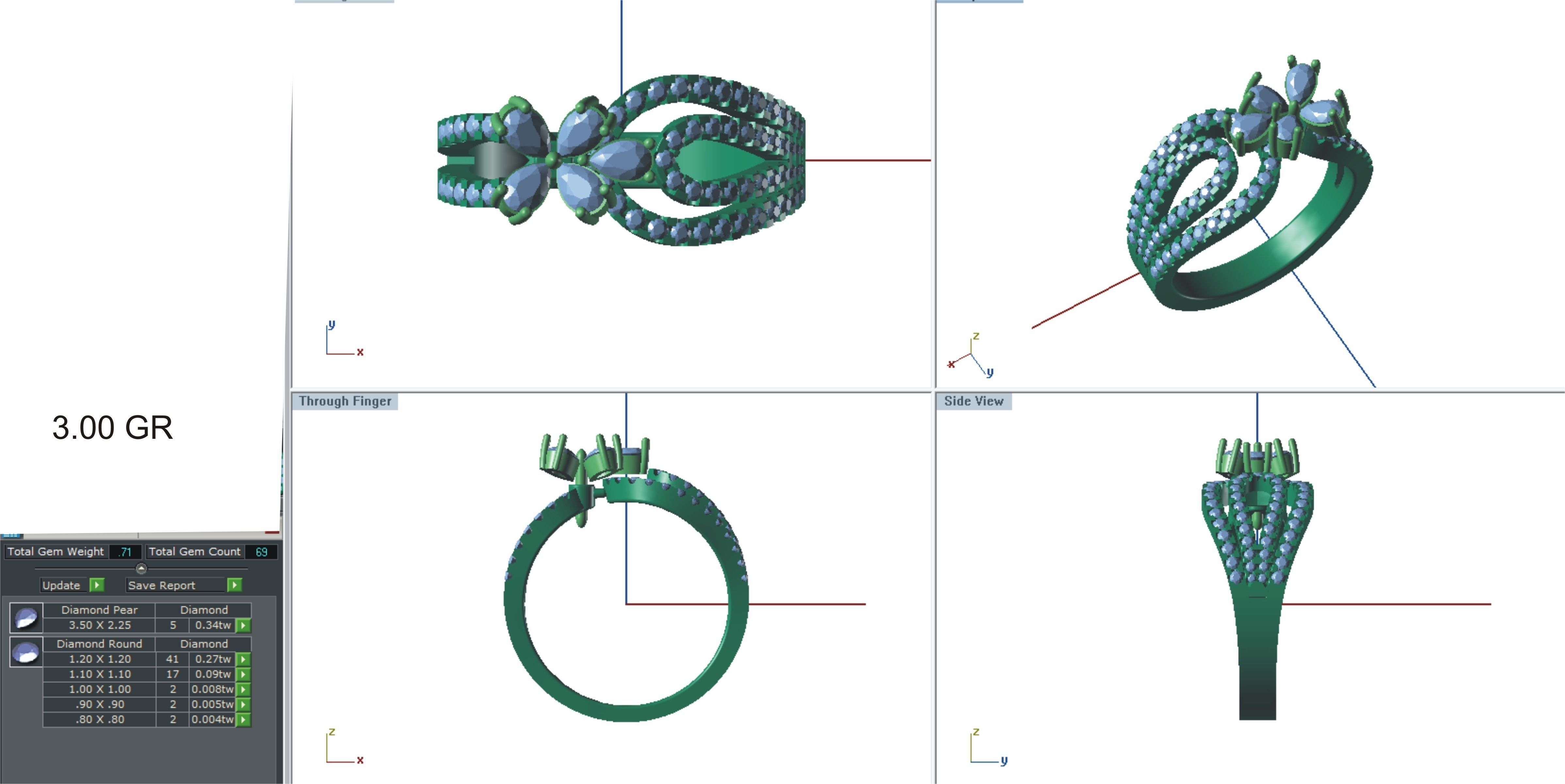 Women ring 3dm stl render detail 3D print model 3D print model_1