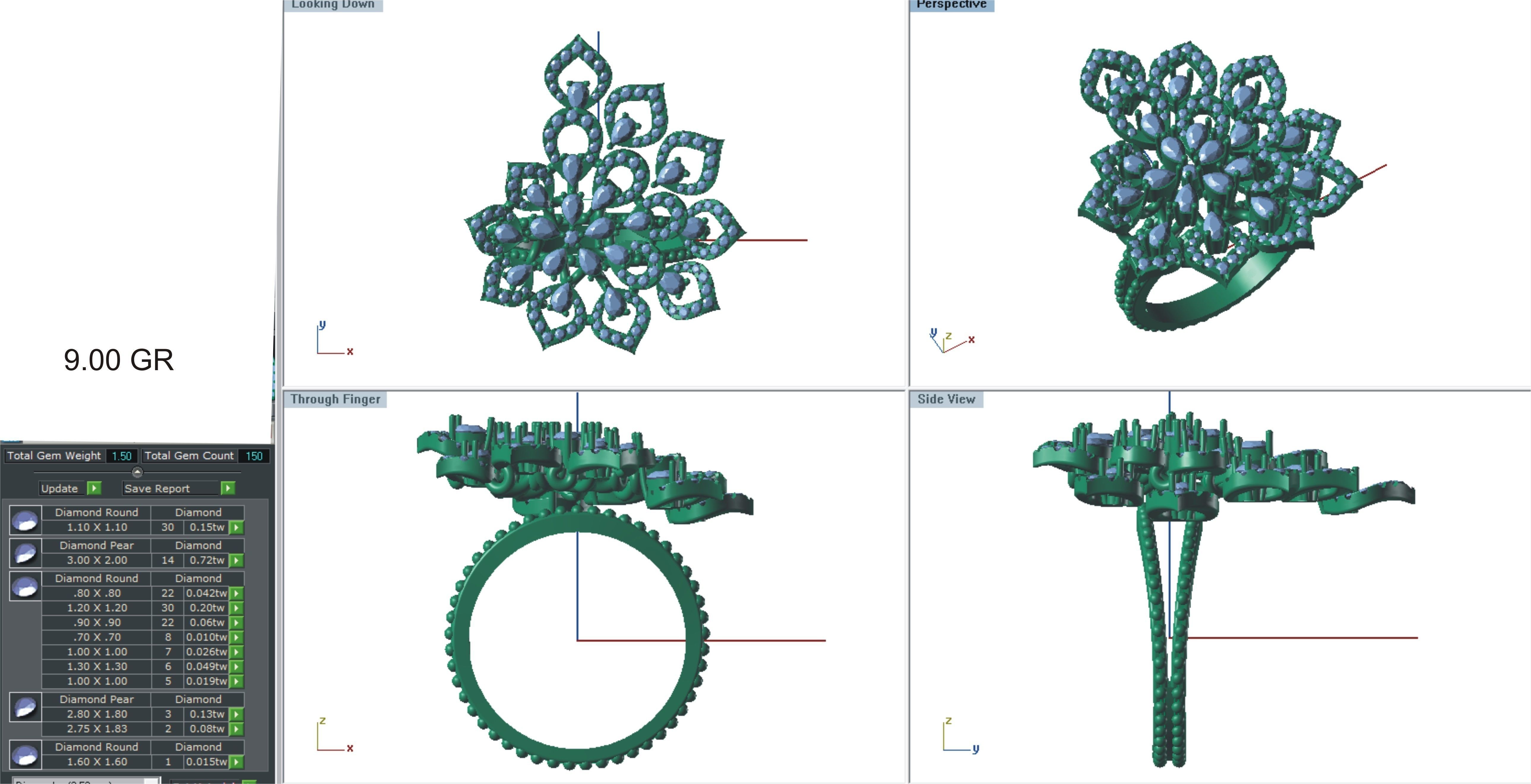 Women ring 3dm stl render detail 3D print model 3D print model_1