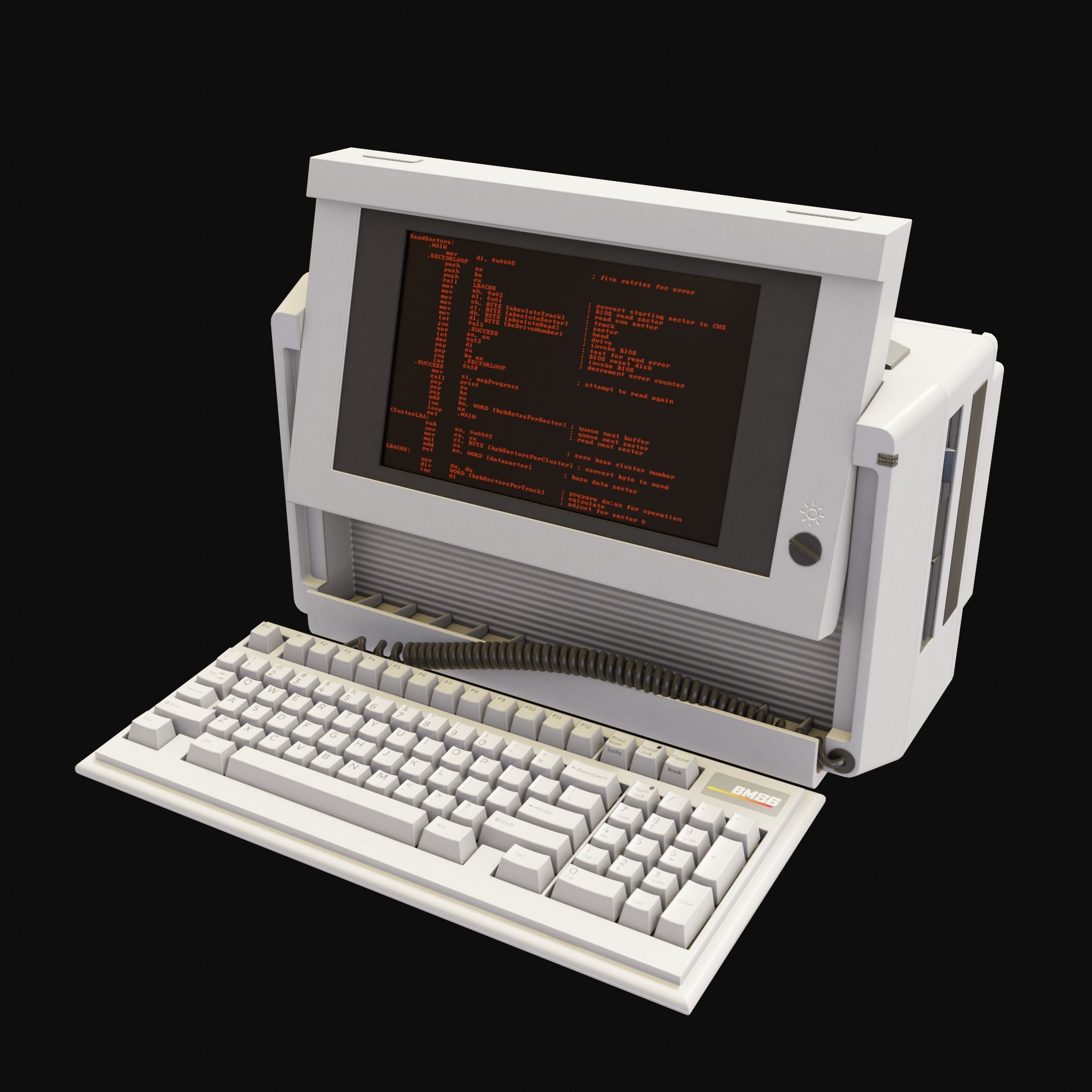 BM86 Portable PC Free 3D model_3
