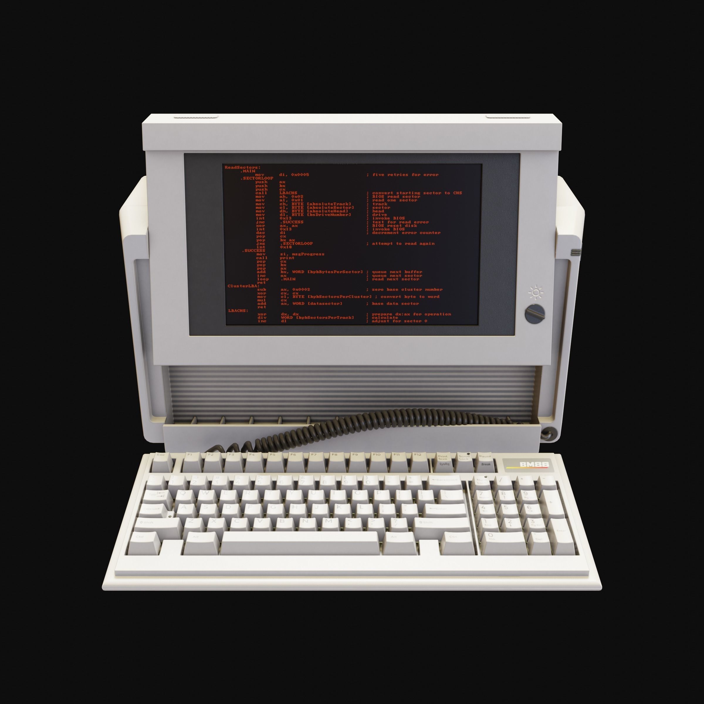 BM86 Portable PC Free 3D model_5