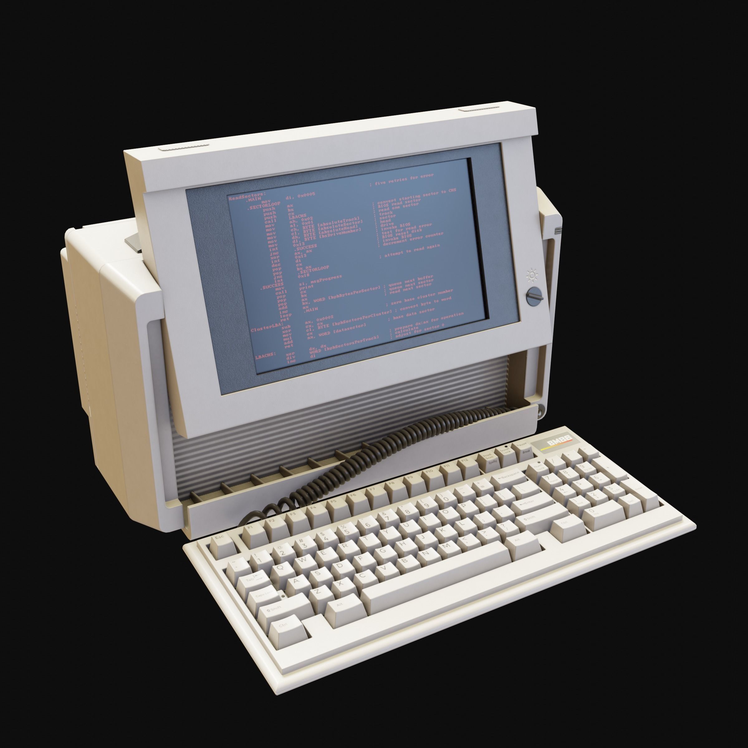 BM86 Portable PC Free 3D model_6