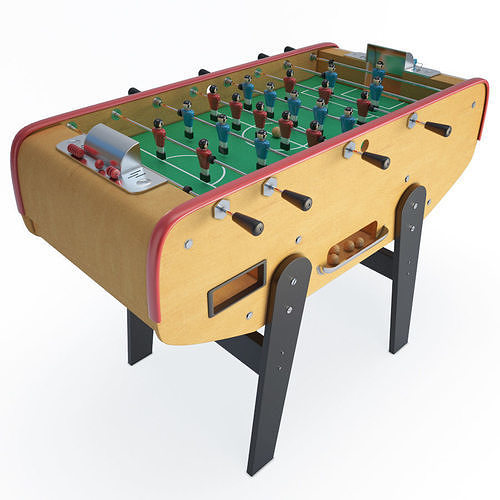 Wooden Babyfoot 3D model