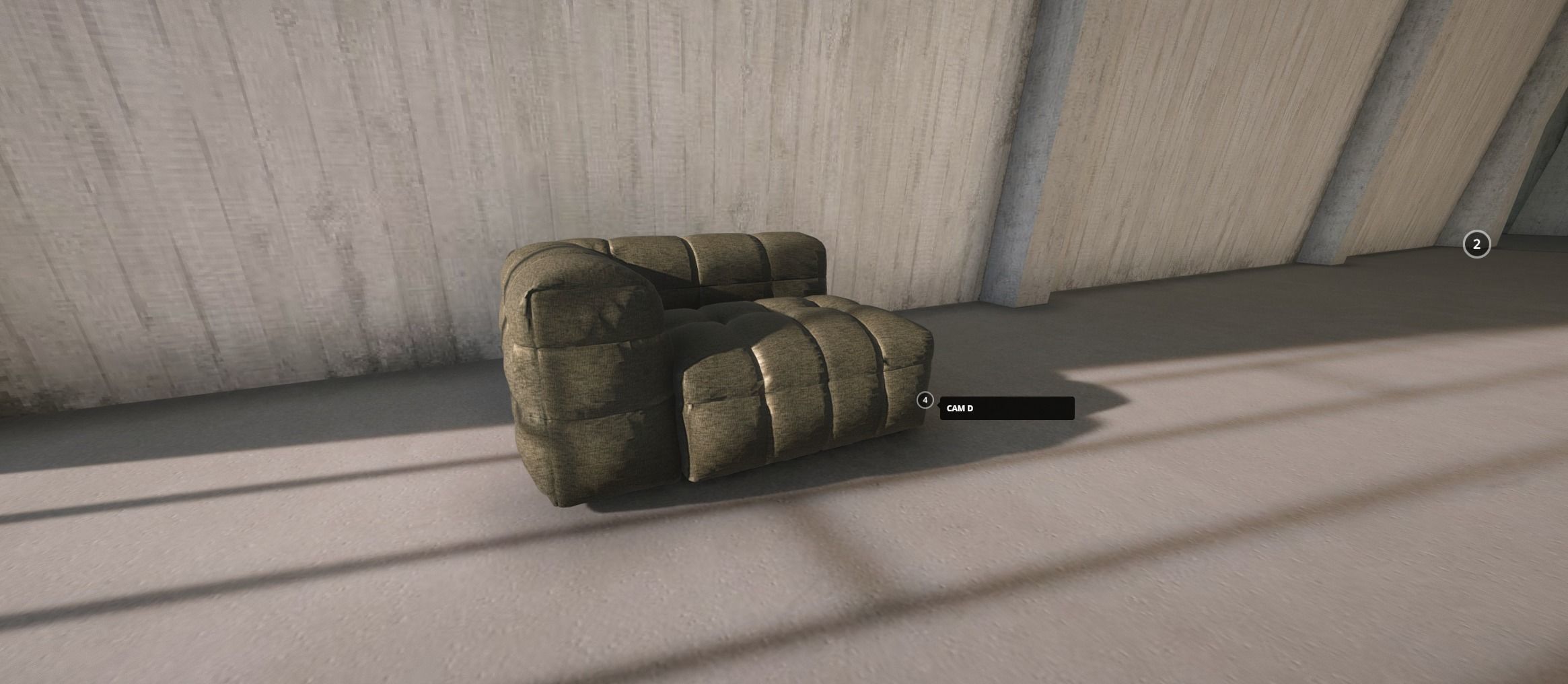 VR Gallery Brutalism Cross 2019 Baked and Corona Max Scene Low-poly 3D model_6