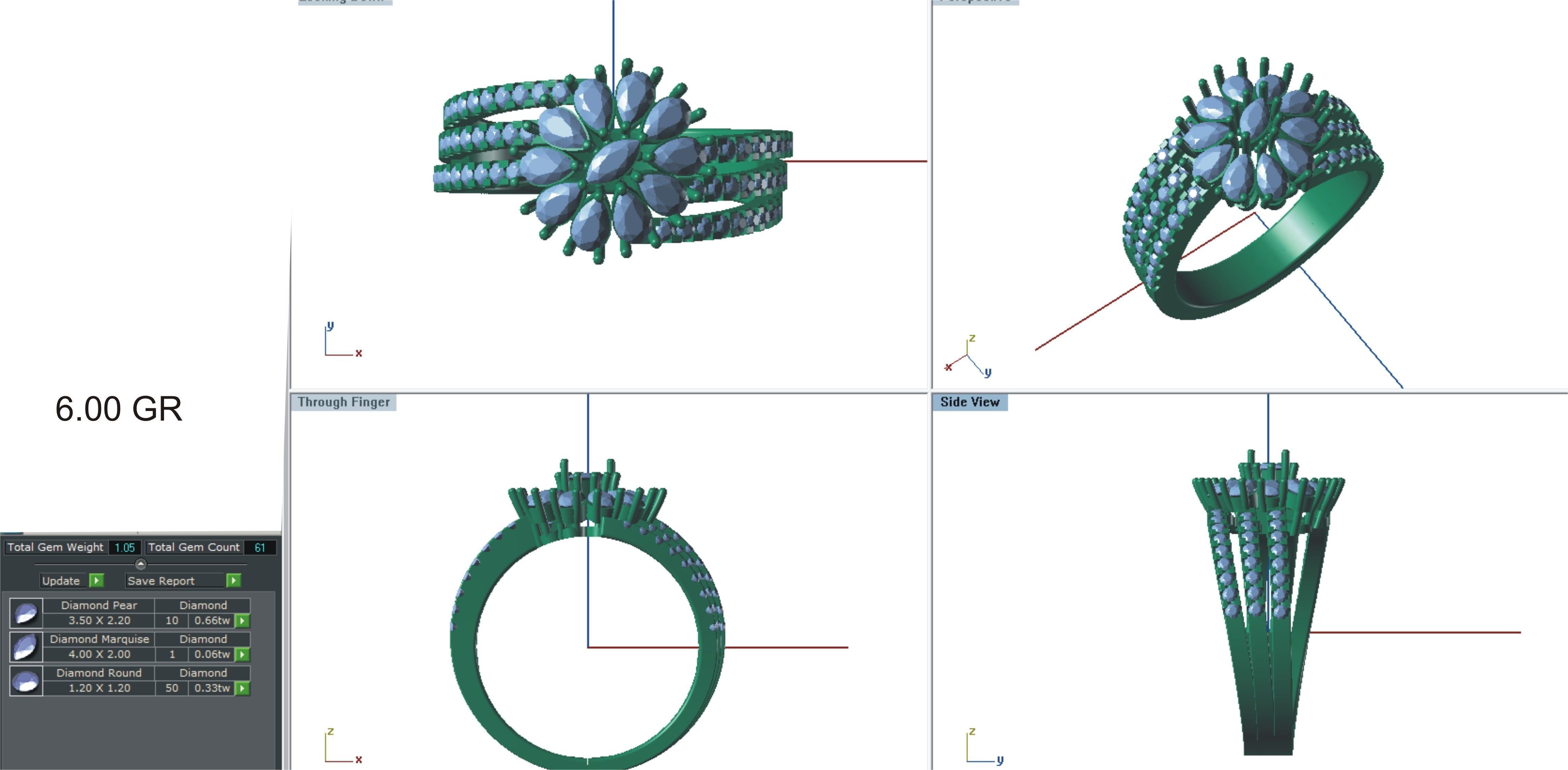 Women ring 3dm stl render detail 3D print model 3D print model_1
