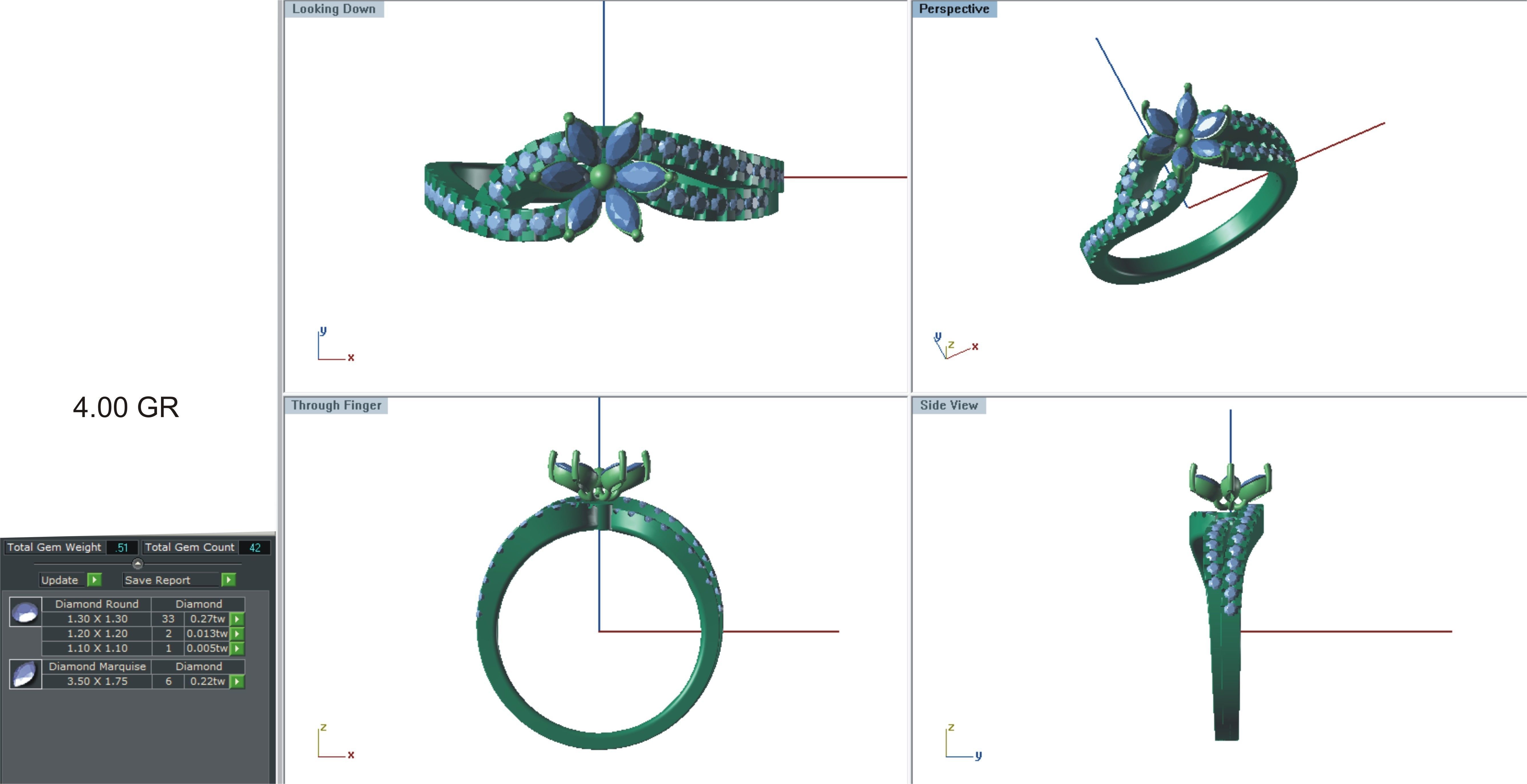Women ring 3dm stl render detail 3D print model 3D print model_1