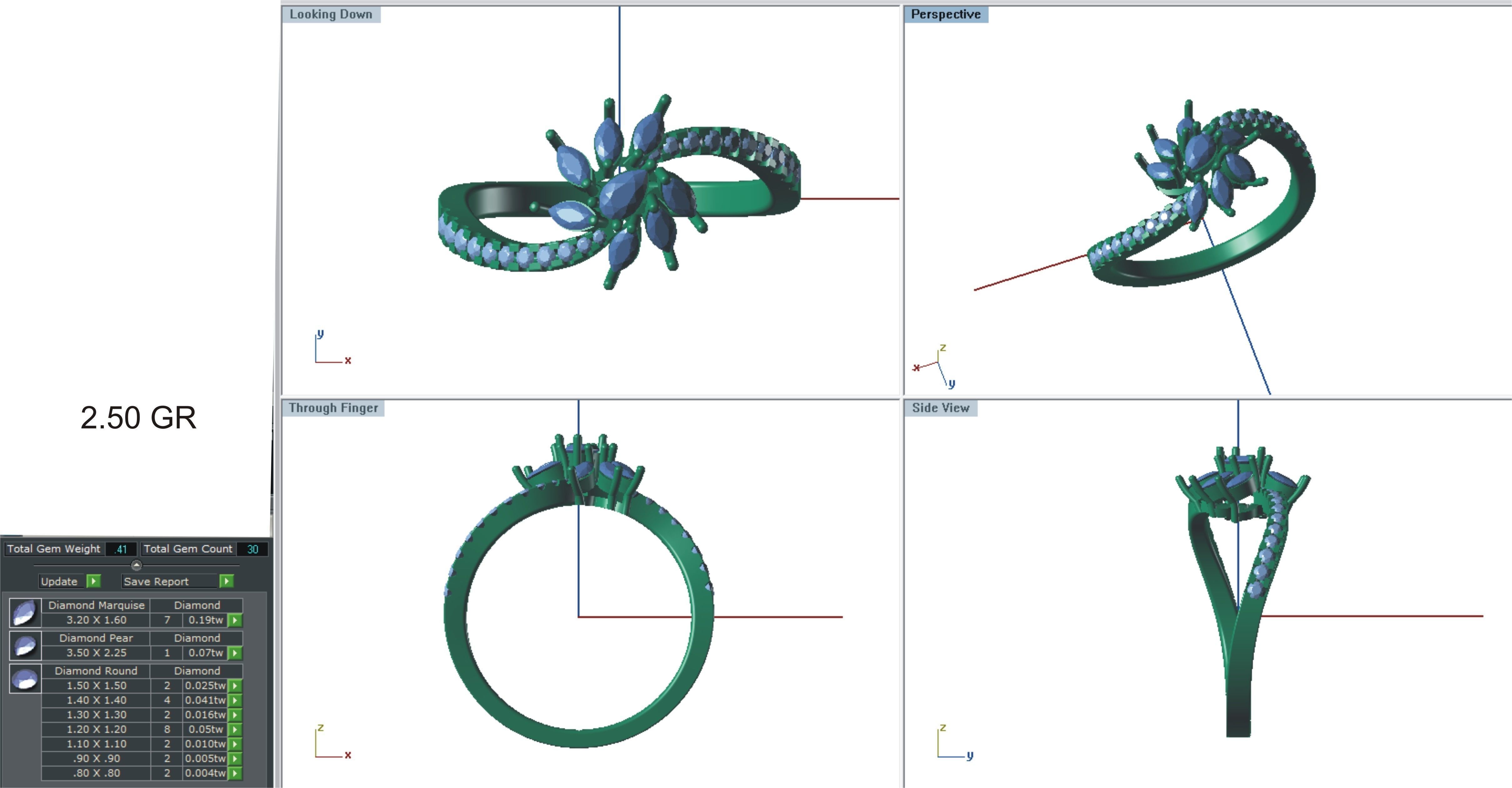 Women ring 3dm stl render detail 3D print model 3D print model_1