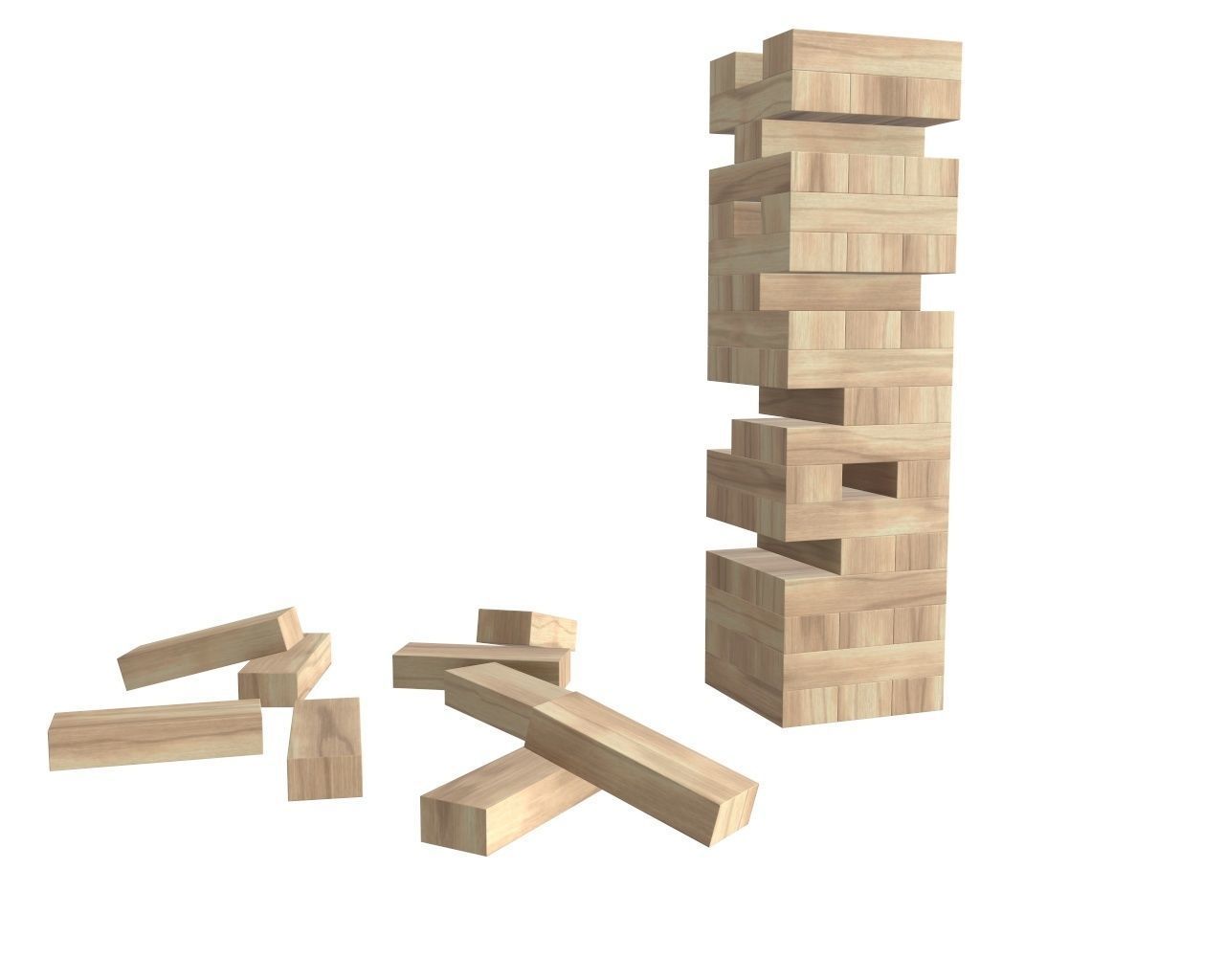 Children wood toys pbr part 2 3D Model Collection_52