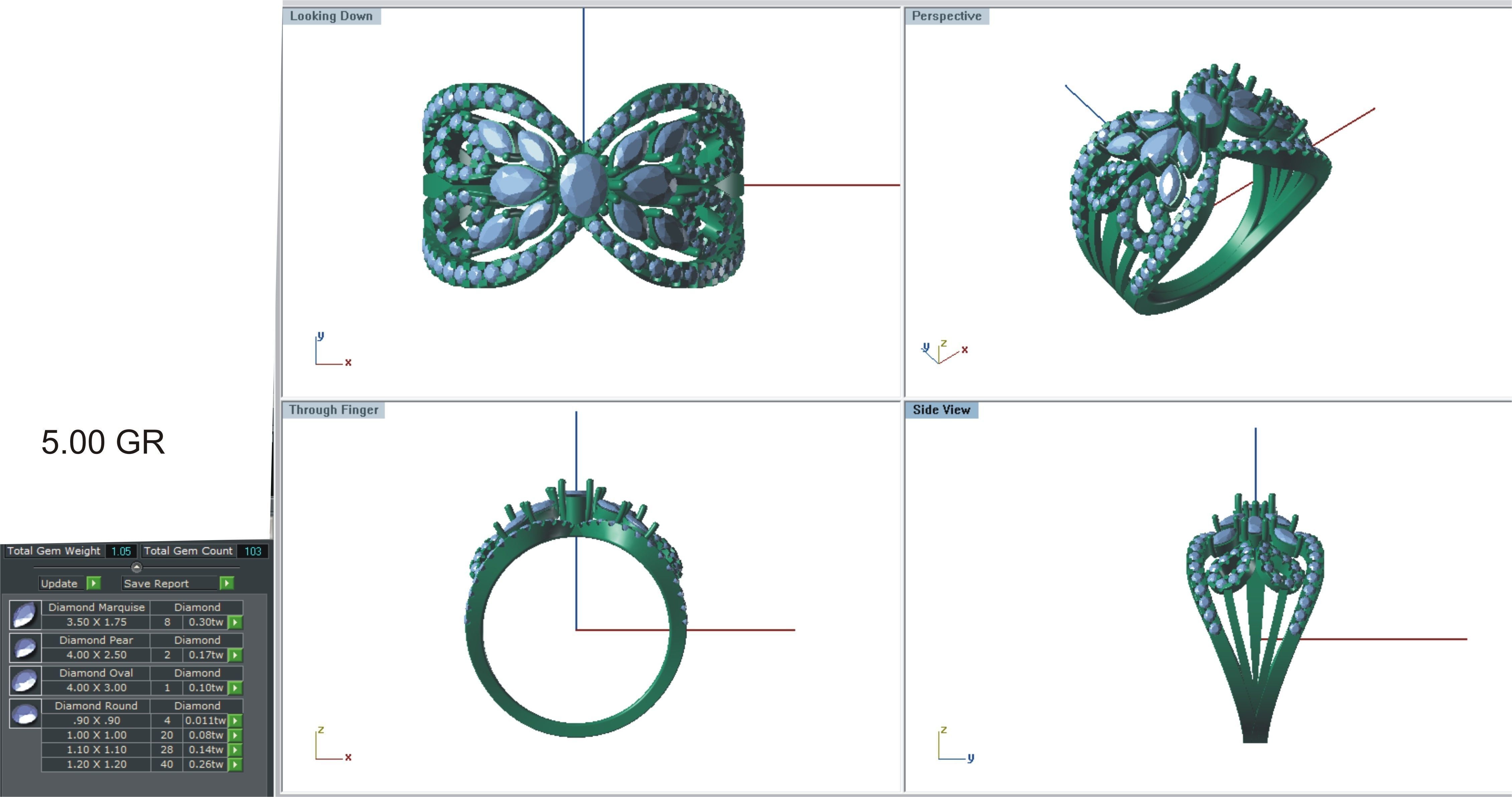 Women ring 3dm stl render detail 3D print model 3D print model_1